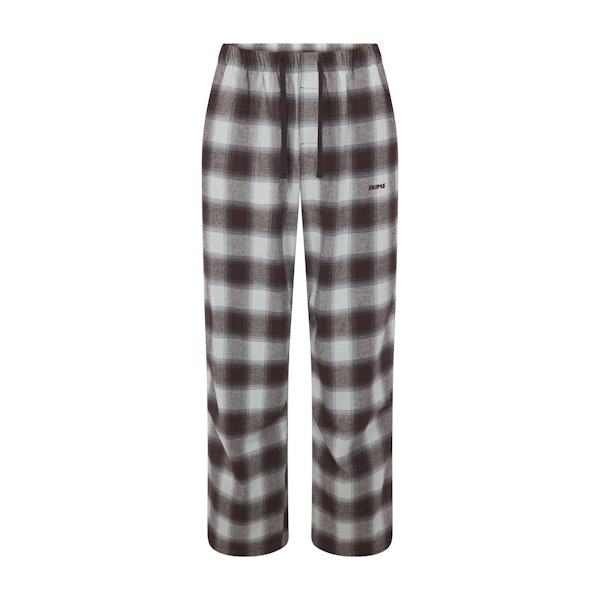 OUTDOOR FLANNEL MENS OVERSIZED PANT | VAPOR SHADOW PLAID FLAT ON A WHITE BACKGROUND | FLT