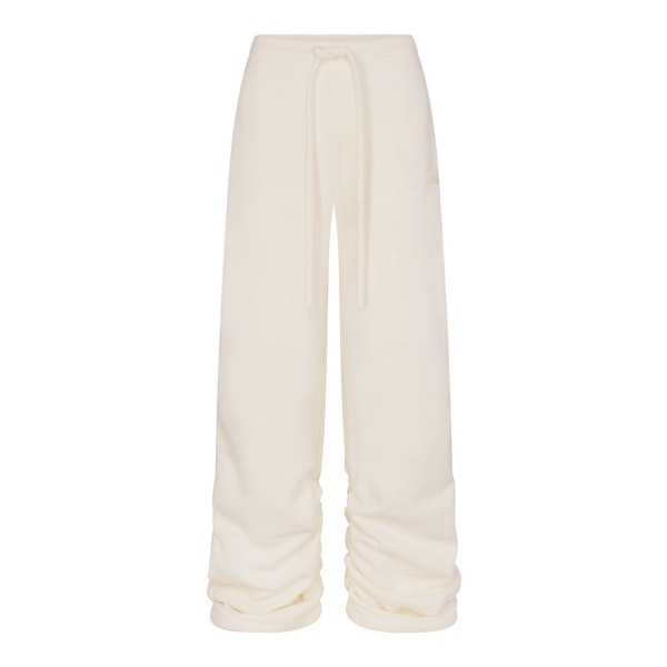 FLEECE LOUNGE OVERSIZED PANT | ECRU FLAT ON A WHITE BACKGROUND | FLT