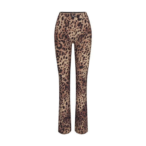 DOLCE&GABBANA X SKIMS SKIMS BODY PANT | LEOPARD (PANTS) FLAT ON A WHITE BACKGROUND | FLT