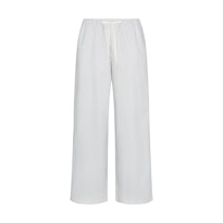 COTTON POPLIN STRAIGHT LEG PANT