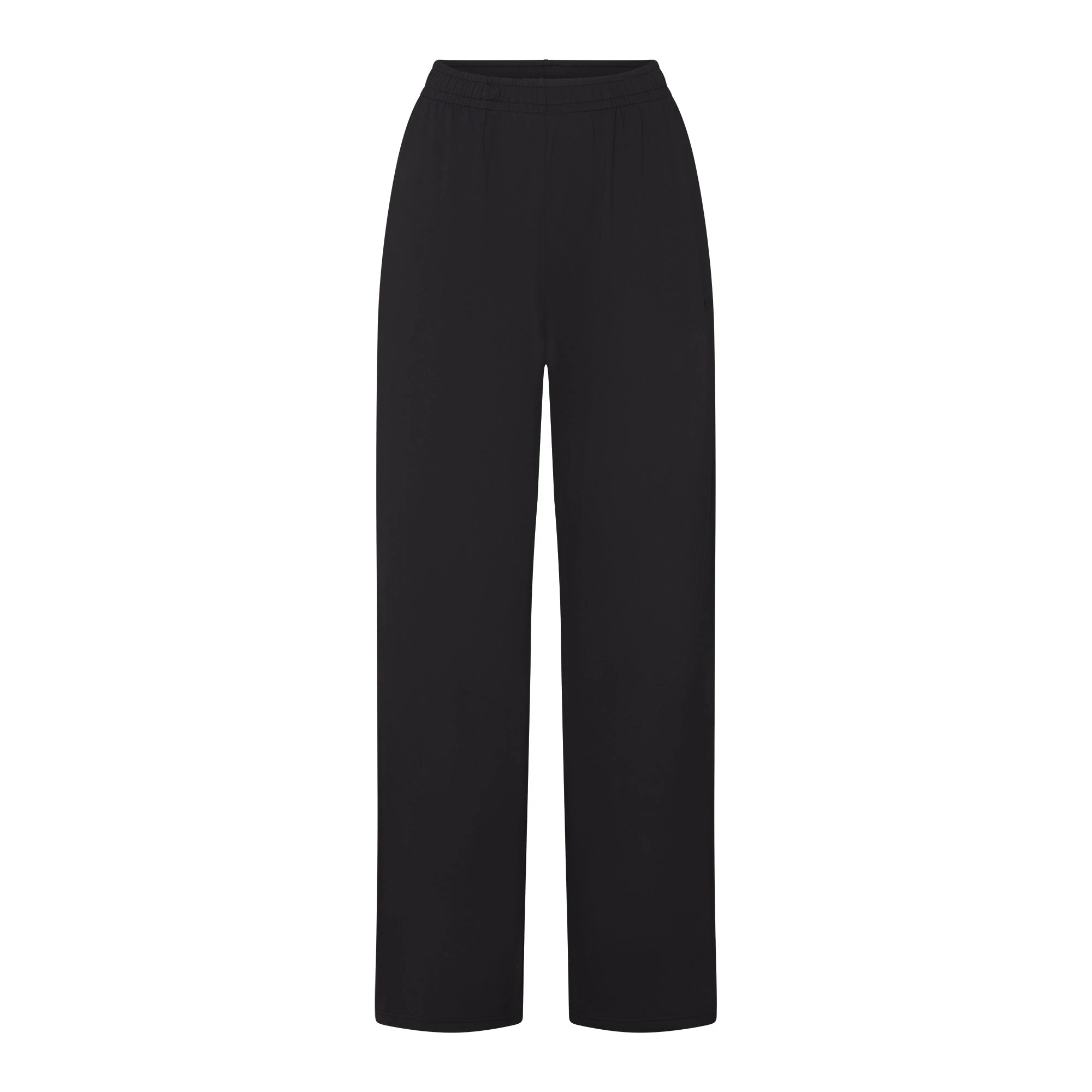 NikeSKIMS AIRY WIDE LEG PANT | OBSIDIAN FLAT ON A WHITE BACKGROUND | FLT