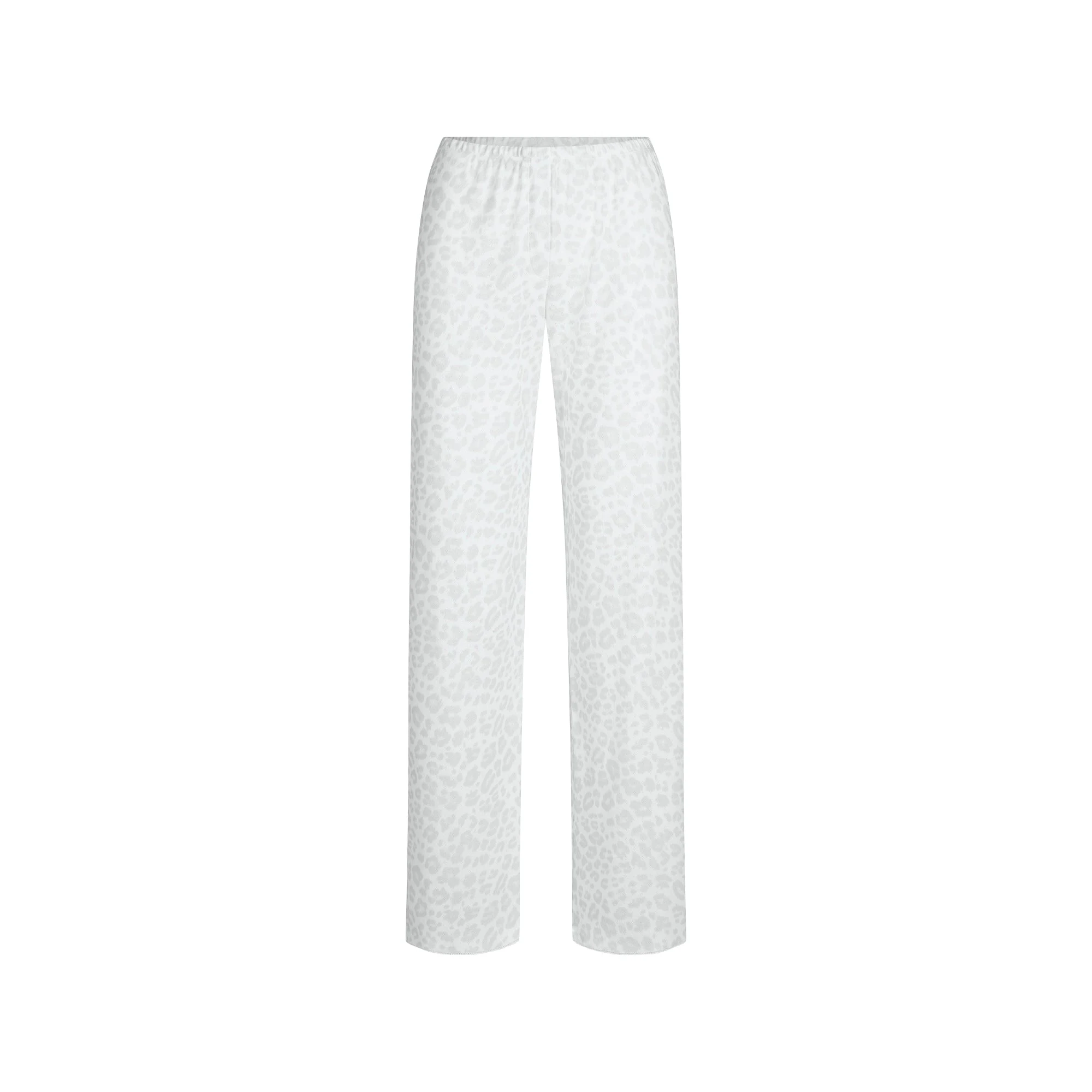 HEAVY POINTELLE STRAIGHT LEG PANT | PACIFIC LEOPARD PRINT FLAT ON A WHITE BACKGROUND @ | FLT