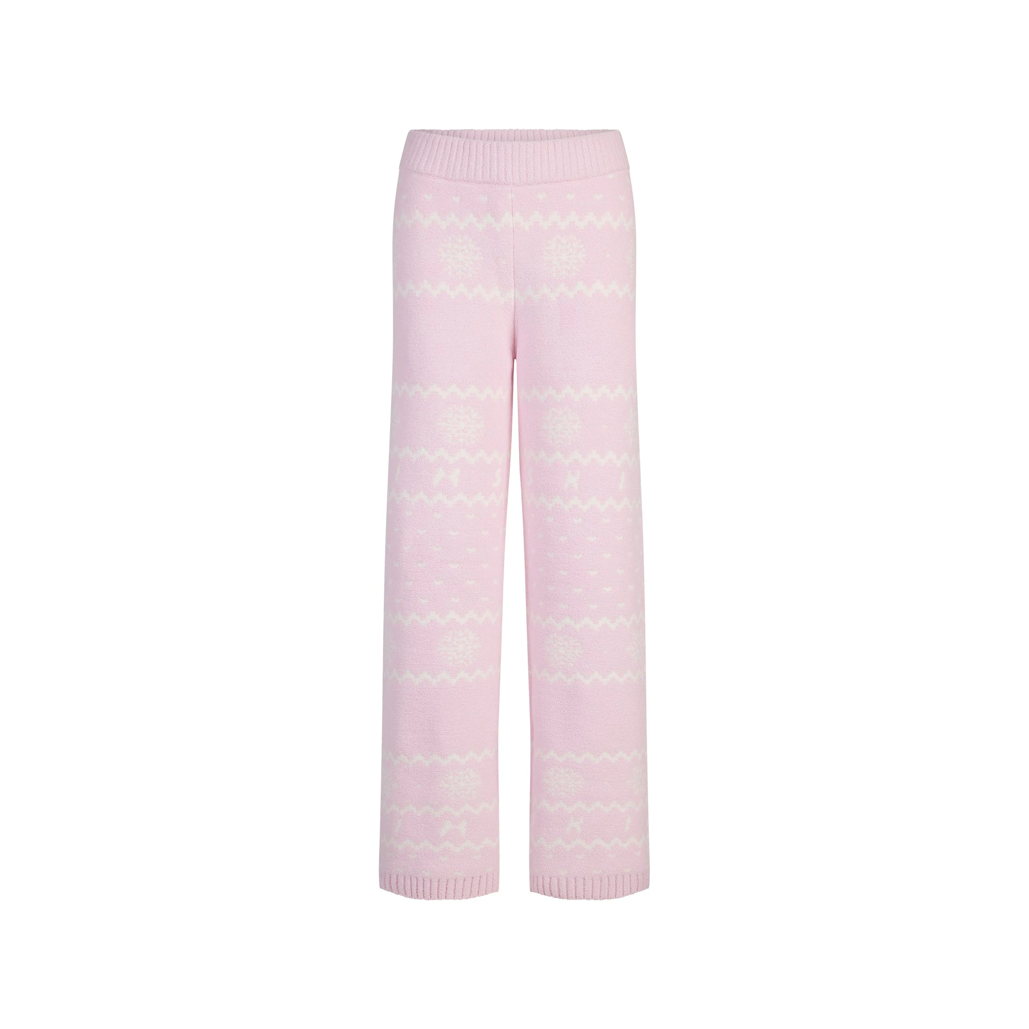 LOGO POINTELLE STRAIGHT LEG PANT | SNOW LACE HEARTS | SKIMS