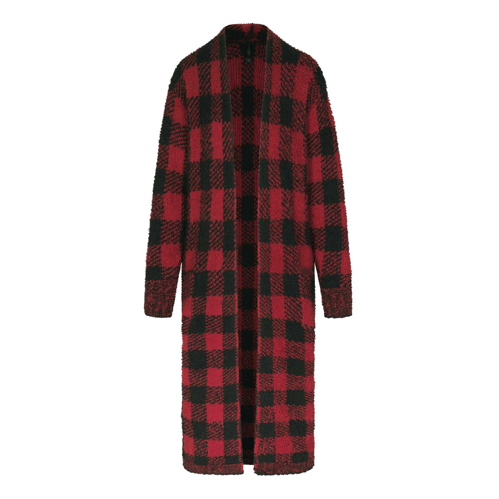 Skims Knit Unisex Robe Brick Buffalo Check Red Cozy S M Small Medium Women s