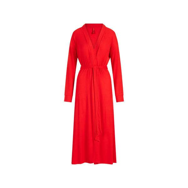SKIMS Soft Lounge Petite ロングワンピース 長袖 SOFT LOUNGE PETITE LONG SLIP DRESS | CHERRY | SKIMS
