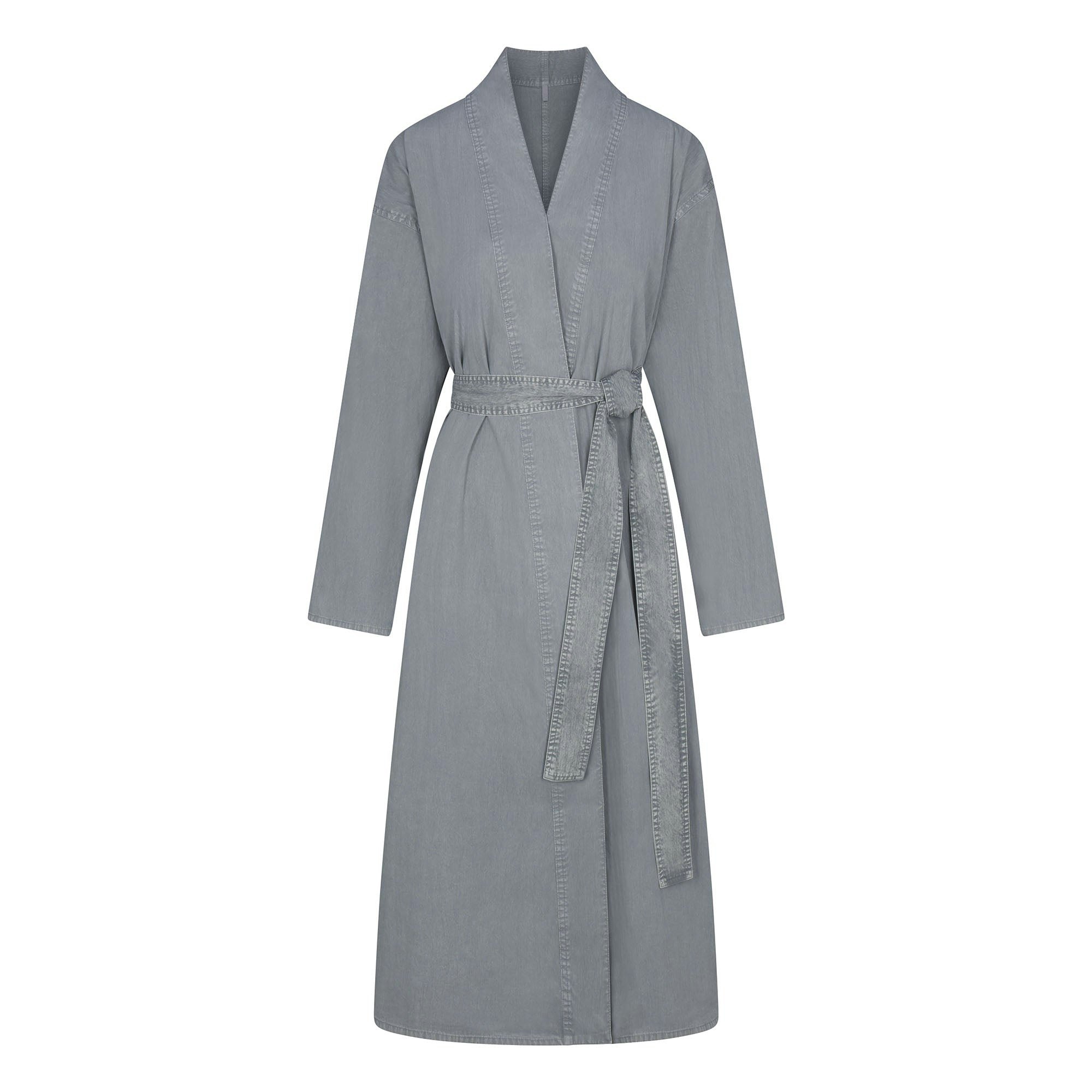 WOVEN LOUNGE LONG ROBE | PACIFIC FLAT ON A WHITE BACKGROUND | FLT