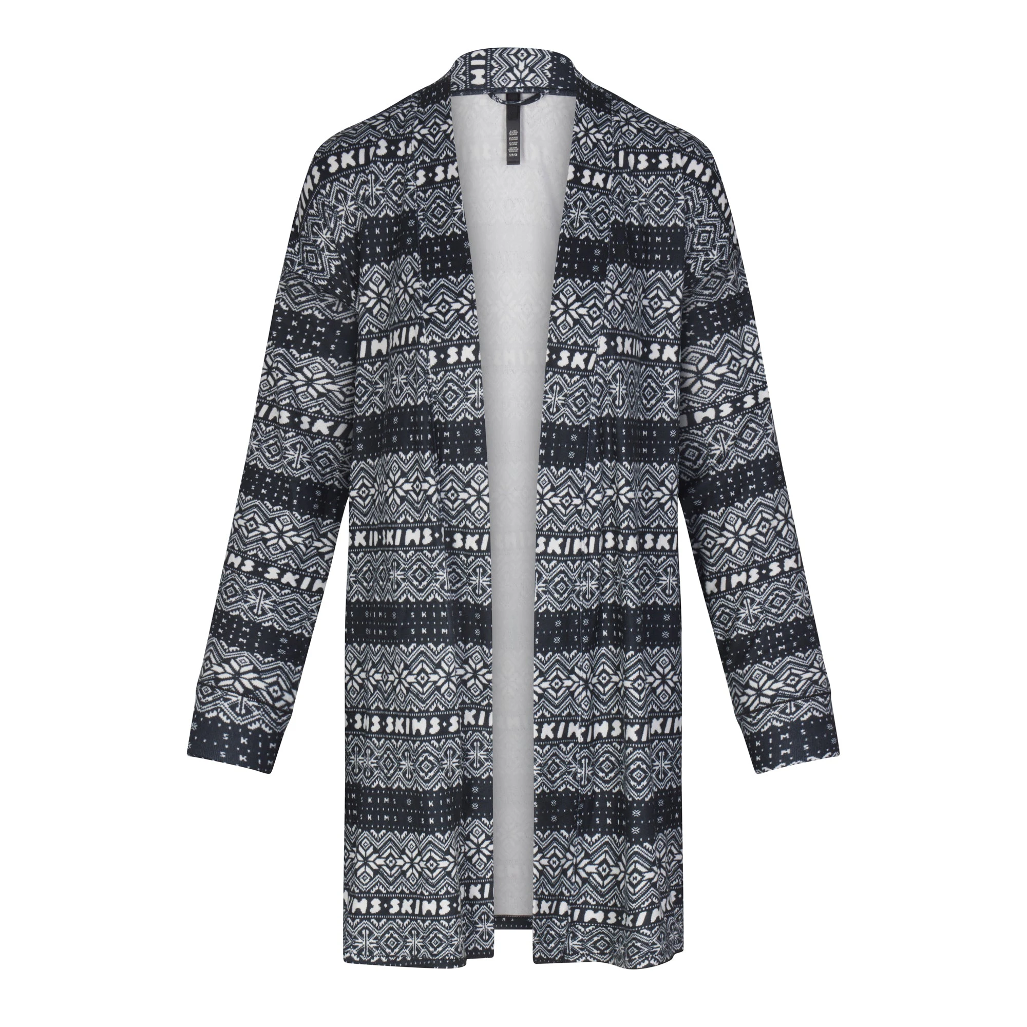 LOGO PLUSH POINTELLE ROBE | ONYX FAIR ISLE  ADDITIONAL FABRIC DETAILS
