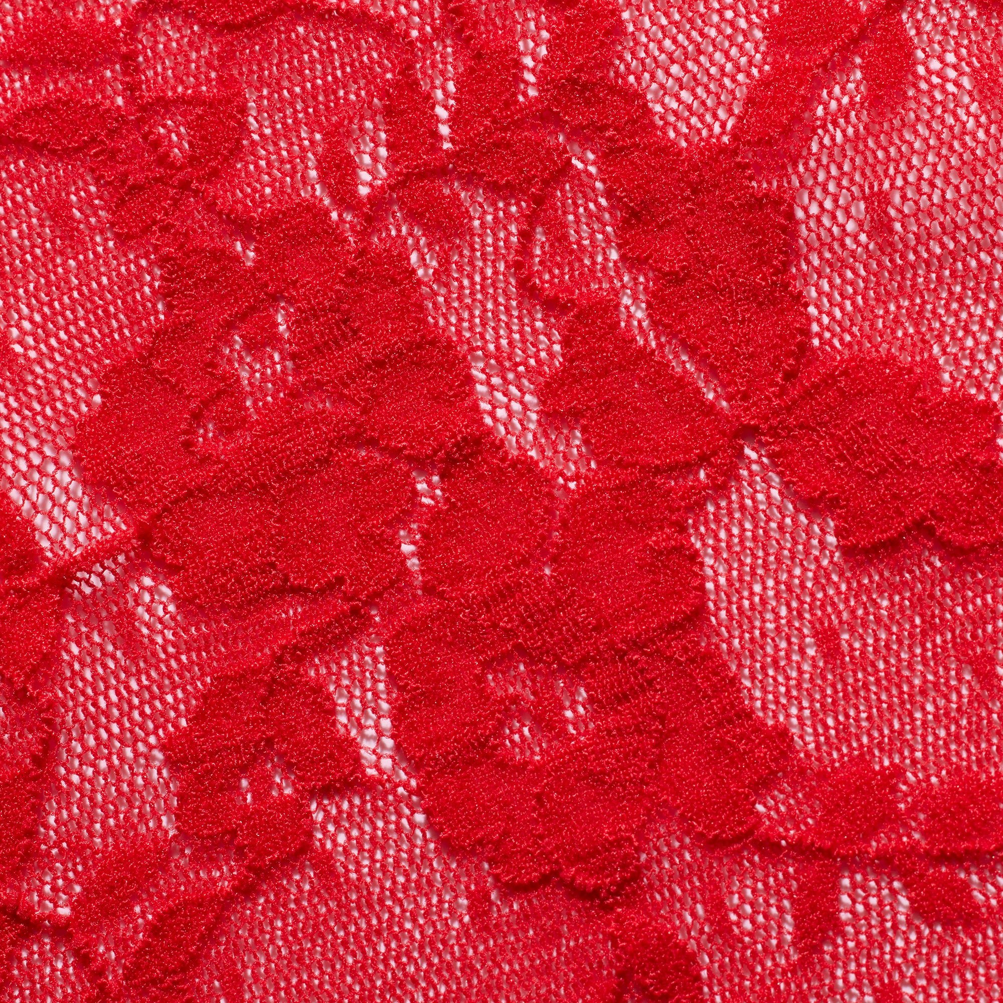 STRETCH LACE TEDDY | RED ADDITIONAL FABRIC DETAILS