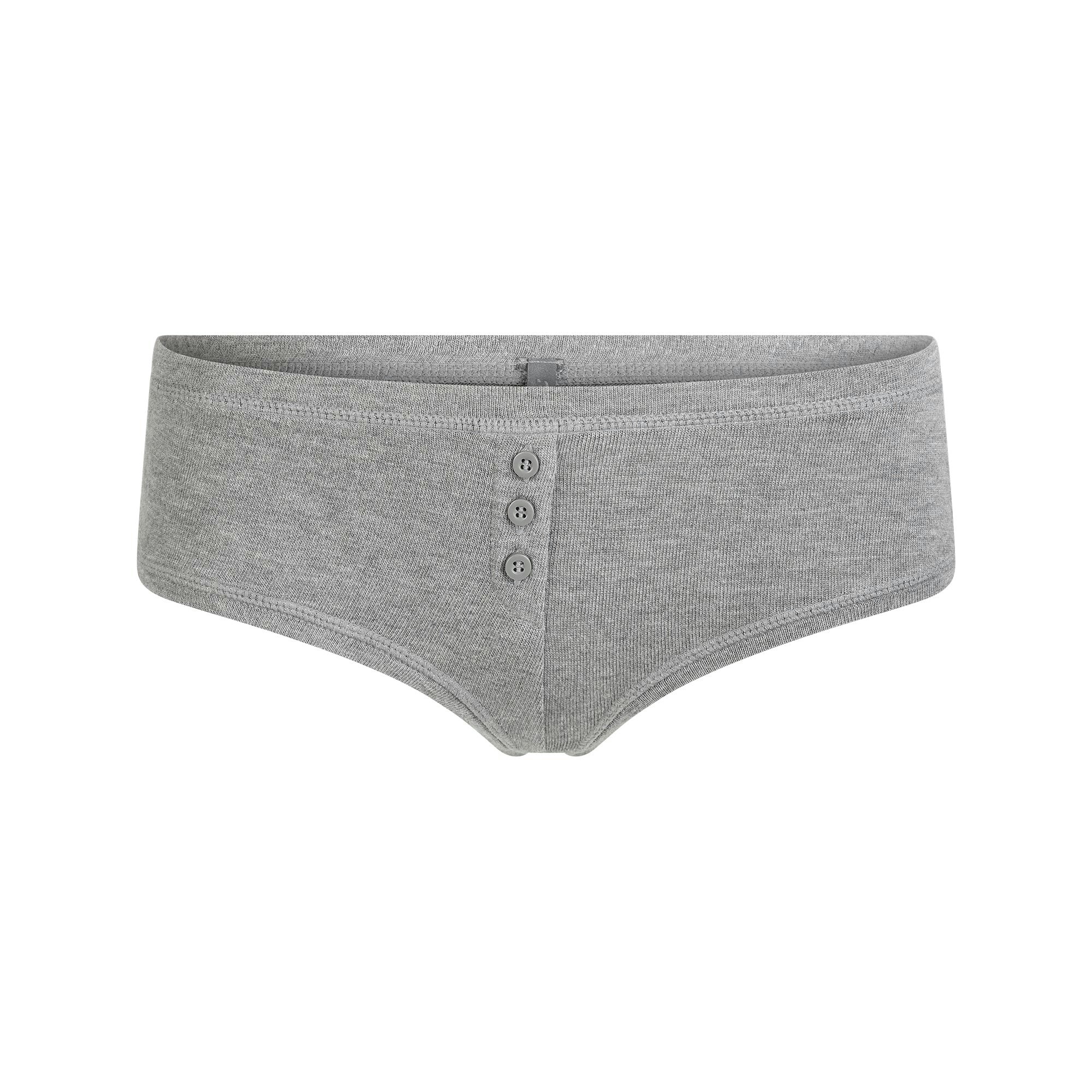 LIGHTWEIGHT MODAL BRIEF | DARK HEATHER GREY FLAT ON A WHITE BACKGROUND | FLT