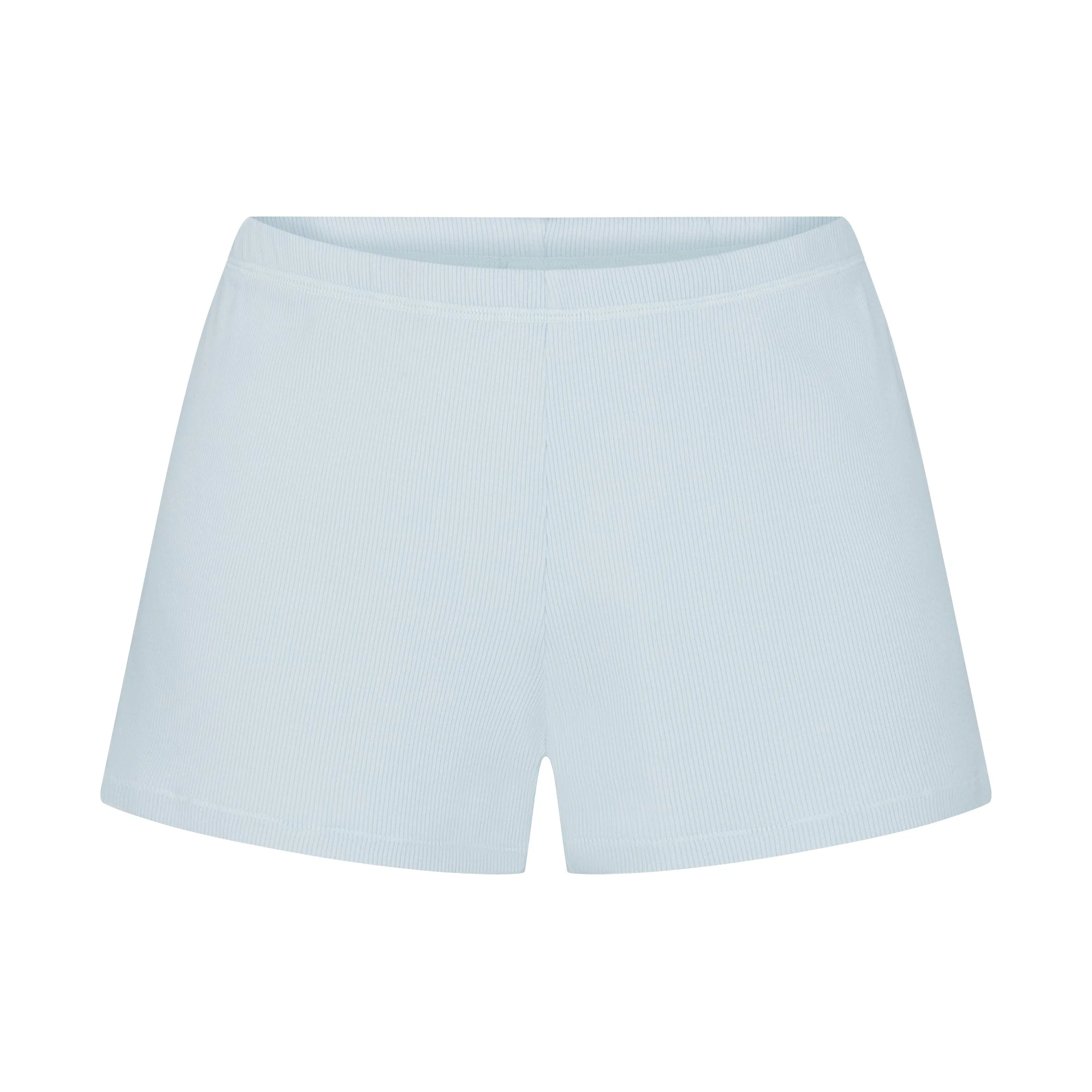 COTTON RIB LOOSE SHORT | OPAL FLAT ON A WHITE BACKGROUND | FLT