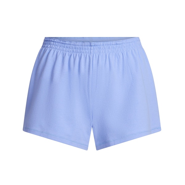 COTTON JERSEY SHORT | BLUE VIOLET FLAT ON A WHITE BACKGROUND | FLT