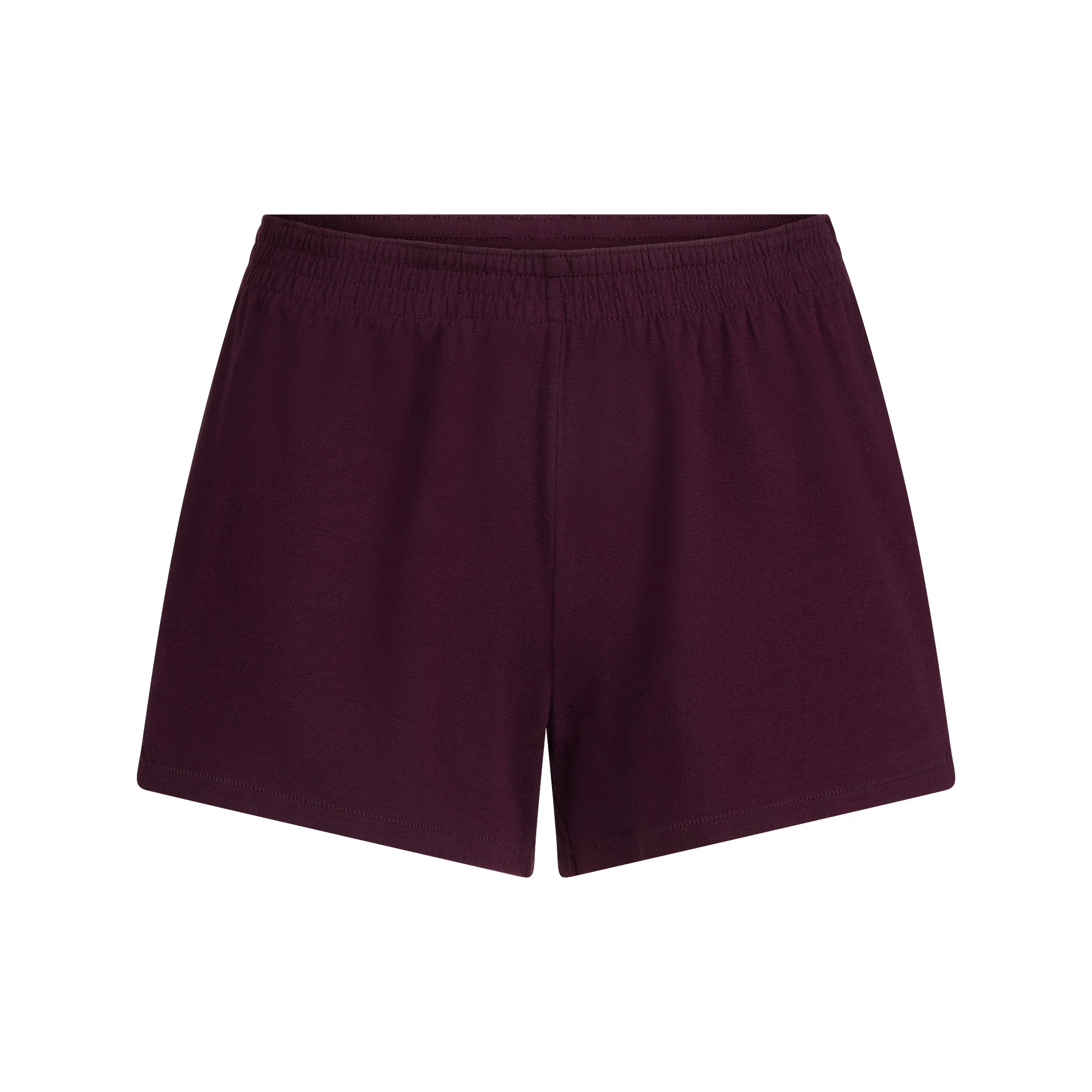 COTTON JERSEY LOOSE SHORT | CURRANT FLAT ON A WHITE BACKGROUND @ | FLT