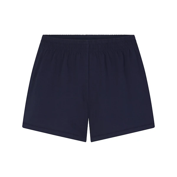 COTTON JERSEY LOOSE SHORT | NAVY FLAT ON A WHITE BACKGROUND | FLT