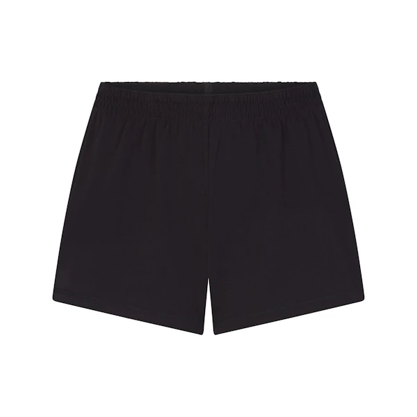 COTTON JERSEY LOOSE SHORT | SOOT FLAT ON A WHITE BACKGROUND | FLT