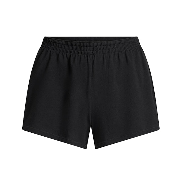 COTTON JERSEY LOOSE SHORT | SOOT FLAT ON A WHITE BACKGROUND | FLT