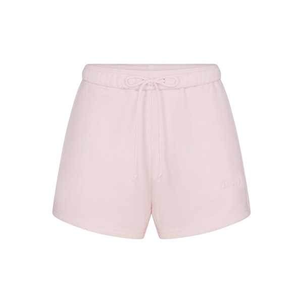 COTTON FLEECE CLASSIC SHORT | BARELY PINK FLAT ON A WHITE BACKGROUND | FLT