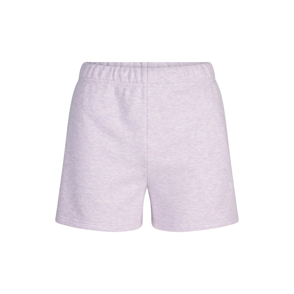 COTTON FLEECE CLASSIC SHORT | PURPLE HEATHER FLAT ON A WHITE BACKGROUND @ | FLT