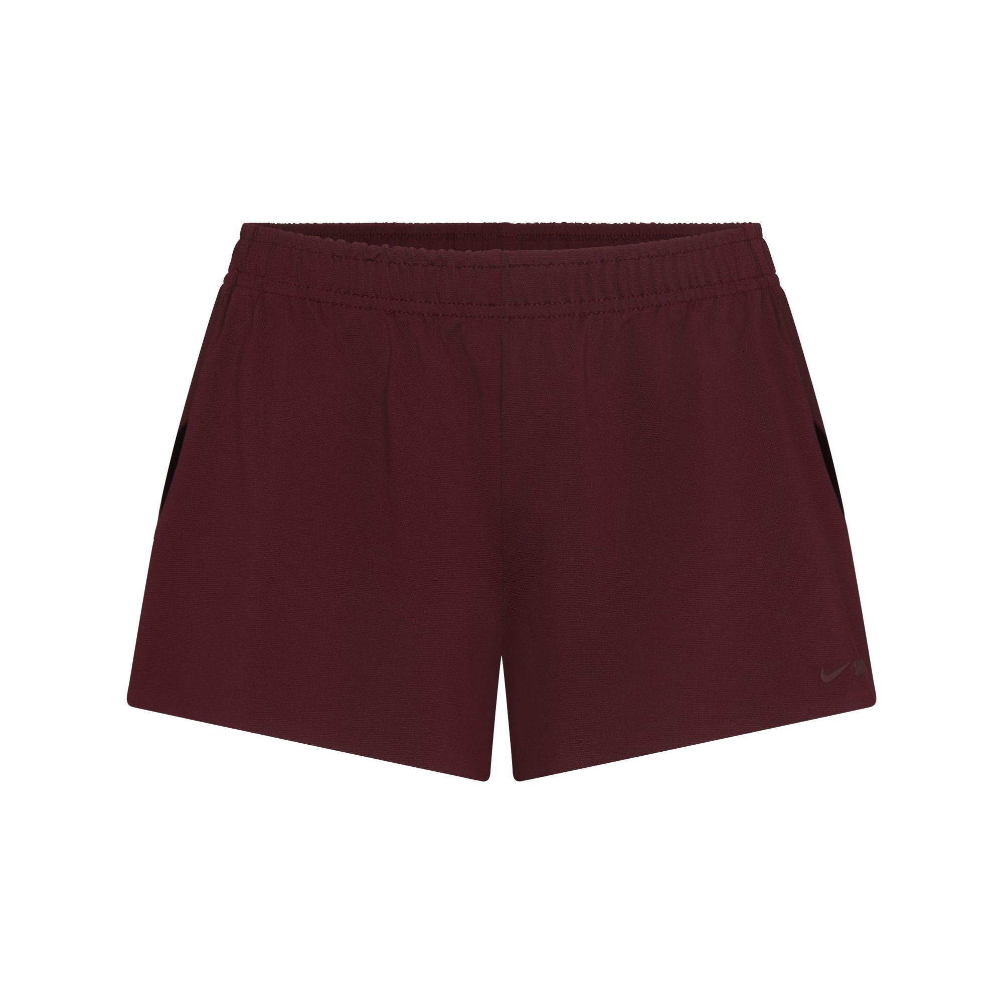 NikeSKIMS AIRY MINI SHORT | CURRANT FLAT ON A WHITE BACKGROUND | FLT