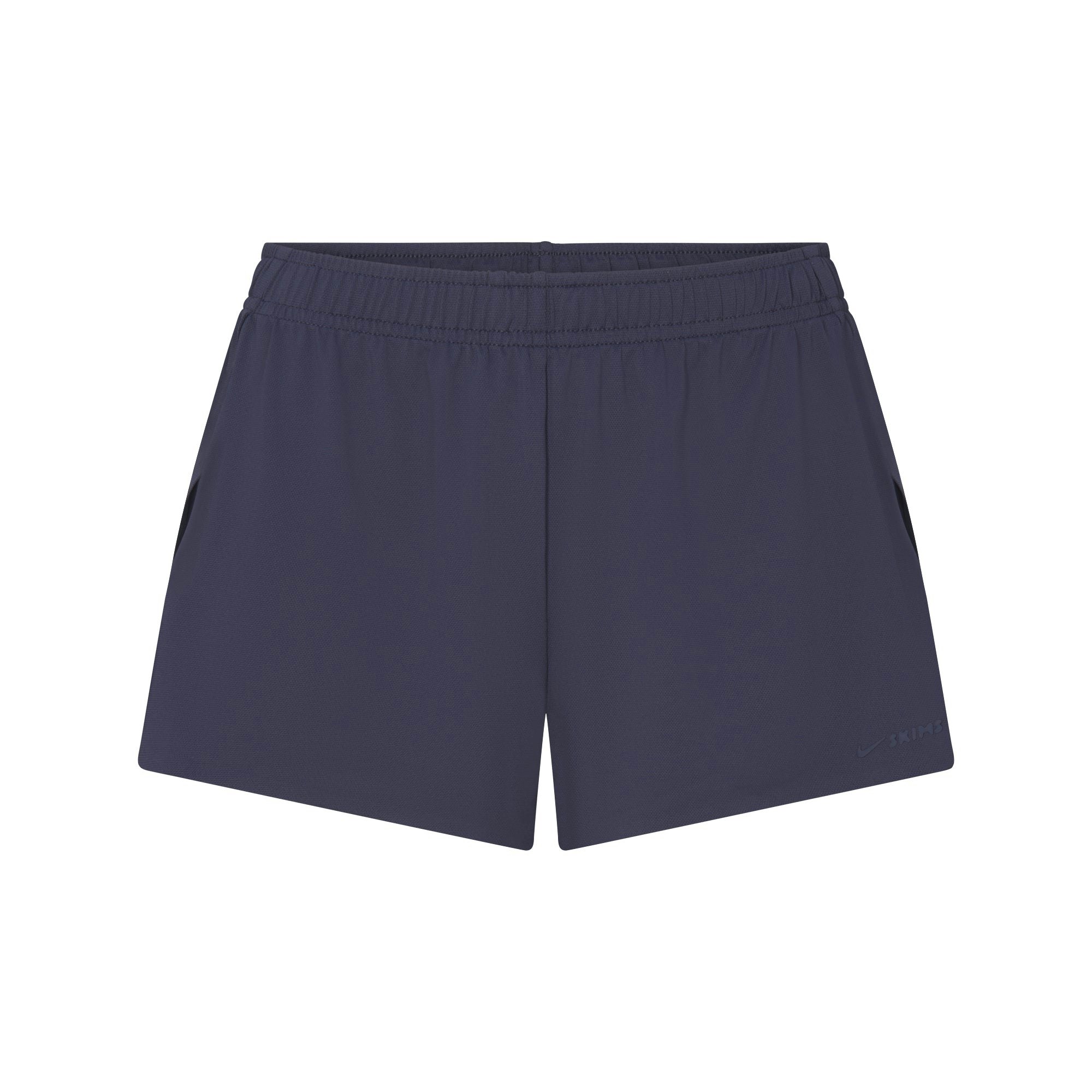 NikeSKIMS AIRY MINI SHORT | DEEP ROYAL FLAT ON A WHITE BACKGROUND | FLT