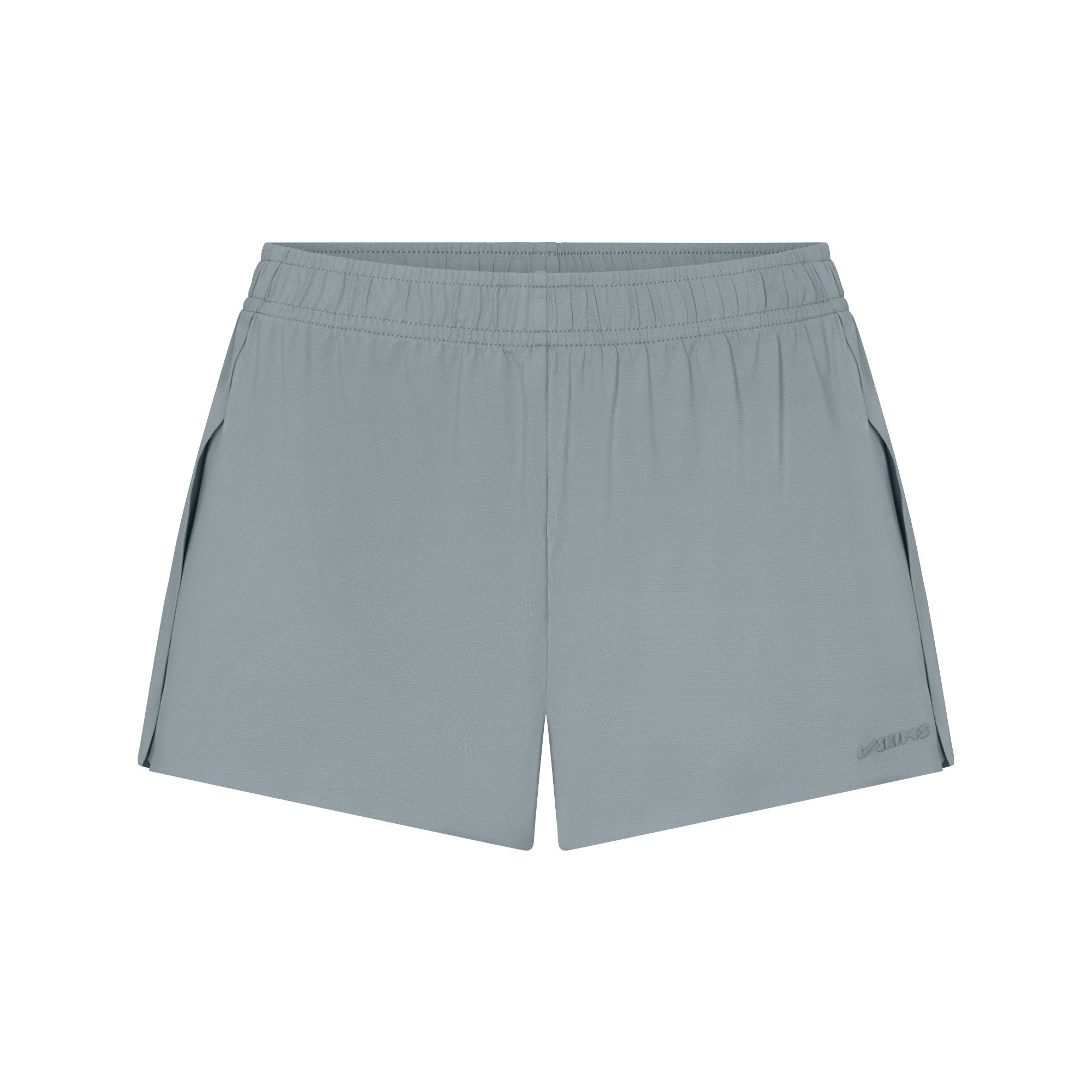 NikeSKIMS AIRY MINI SHORT | WASHED PACIFIC FLAT ON A WHITE BACKGROUND | FLT