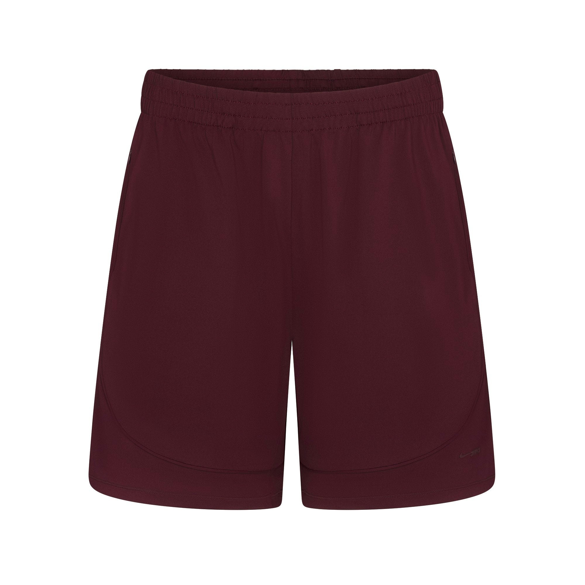 NikeSKIMS AIRY RELAXED SHORT | CURRANT FLAT ON A WHITE BACKGROUND | FLT