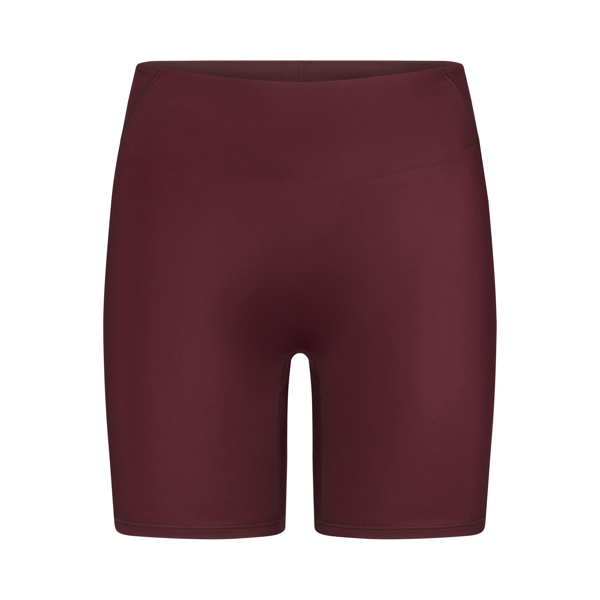 NikeSKIMS SHINE BONDED WAIST 5" BIKER SHORT | CURRANT FLAT ON A WHITE BACKGROUND | FLT