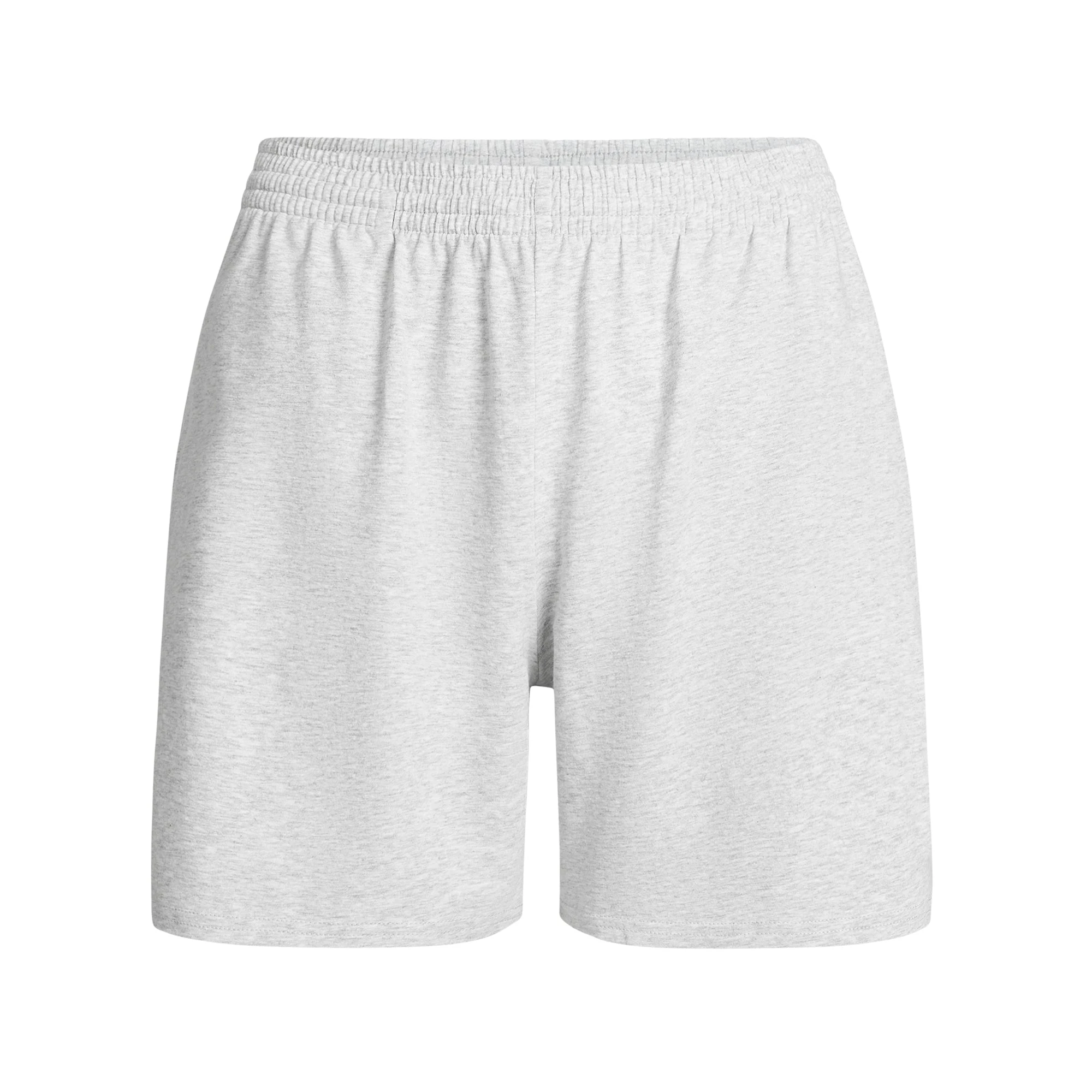 COTTON JERSEY CLASSIC SHORT | LIGHT HEATHER GREY FLAT ON A WHITE BACKGROUND | FLT