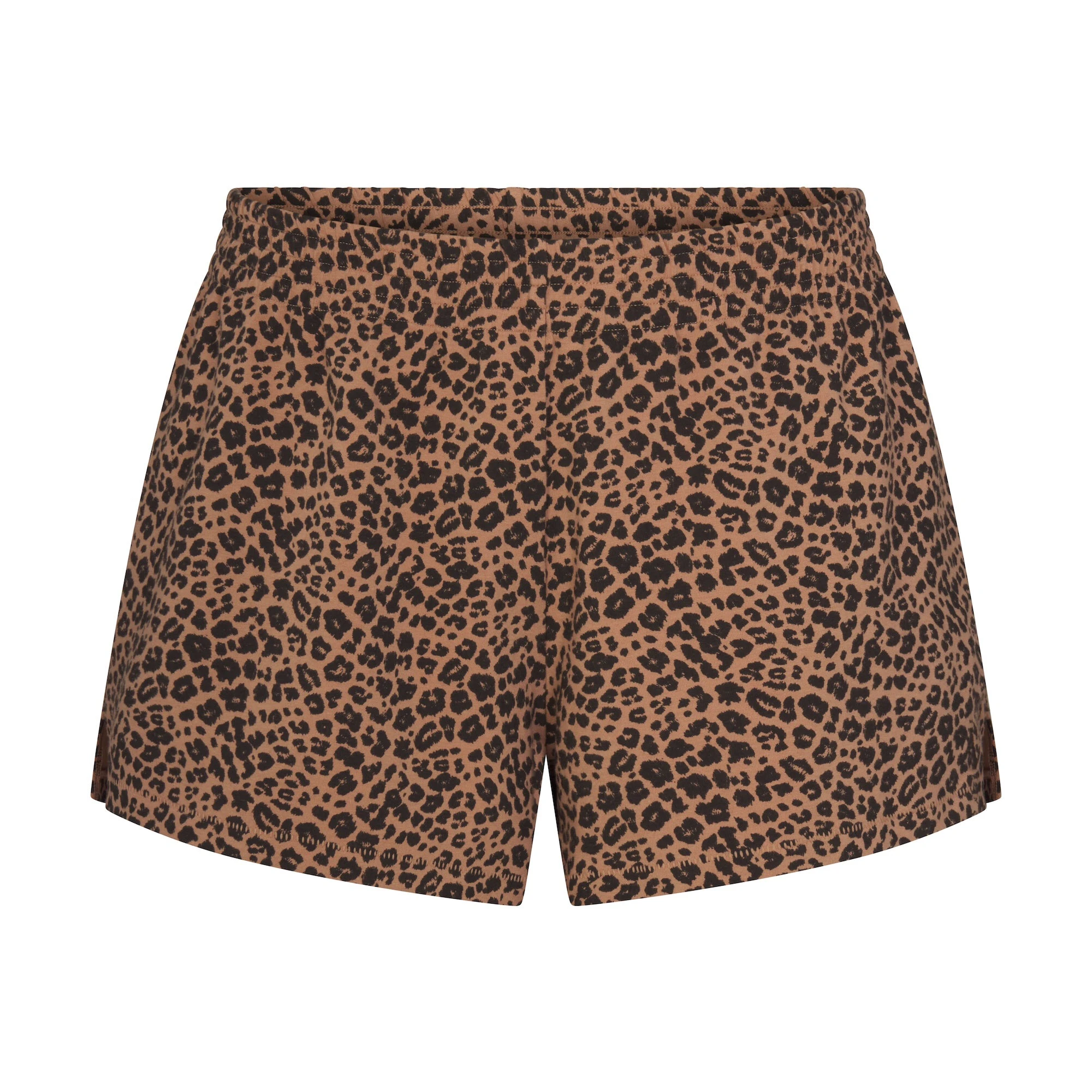 COTTON JERSEY LOOSE SHORT | SIENNA NATURAL LEOPARD FLAT ON A WHITE BACKGROUND | FLT
