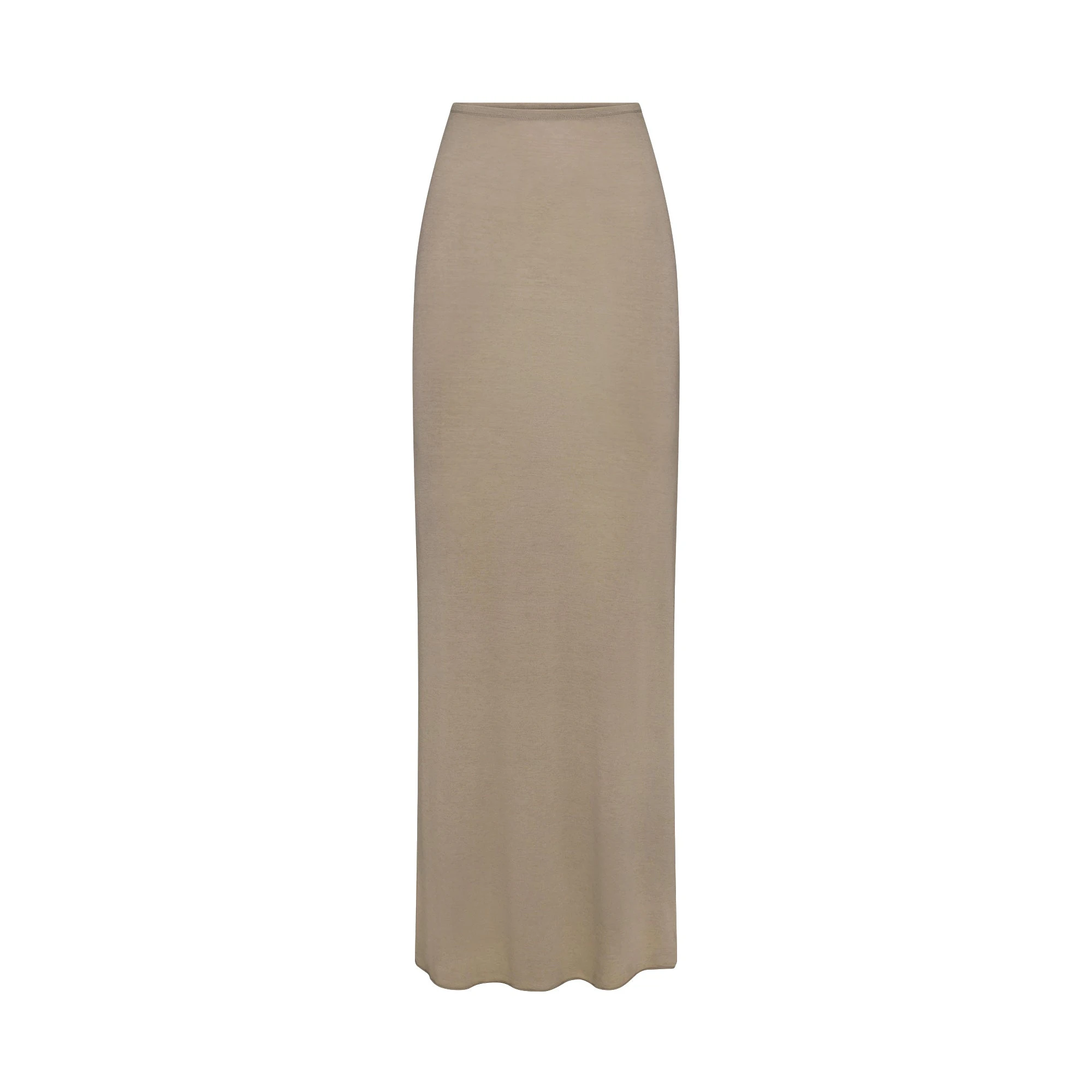 SHEER MODAL LONG SKIRT | DUNE FLAT ON A WHITE BACKGROUND | FLT