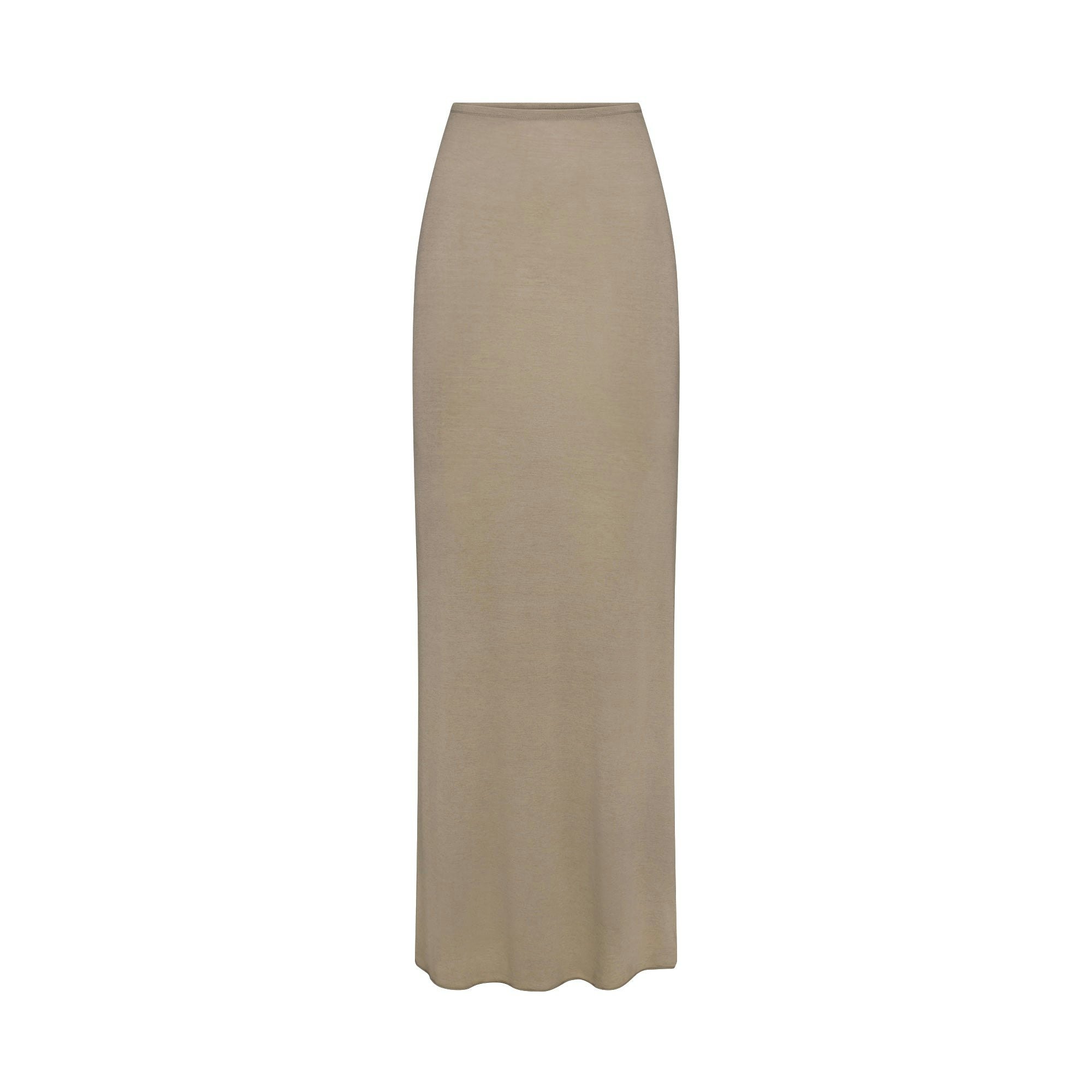 SHEER MODAL LONG SKIRT | DUNE FLAT ON A WHITE BACKGROUND | FLT