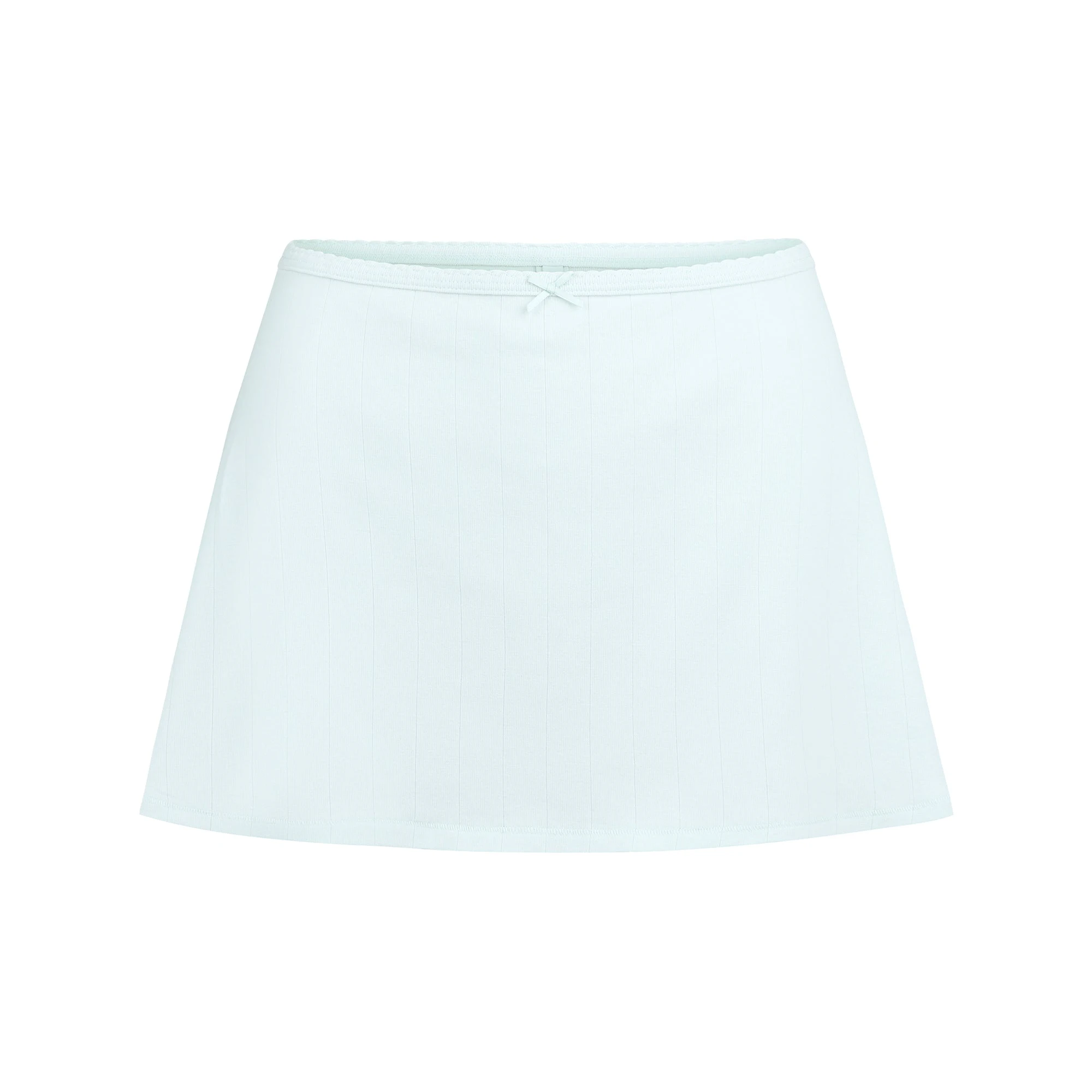 DROP NEEDLE POINTELLE MINI SKIRT | FROST FLAT ON A WHITE BACKGROUND | FLT