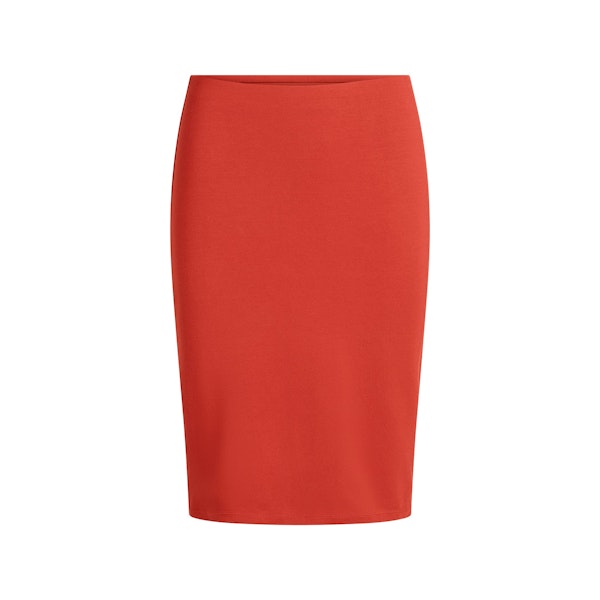 SMOOTH LAYERS MIDI SKIRT | TERRA FLAT ON A WHITE BACKGROUND | FLT