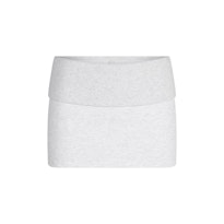 COTTON FLEECE FOLDOVER MINI SKIRT