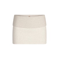 COTTON FLEECE FOLDOVER MINI SKIRT