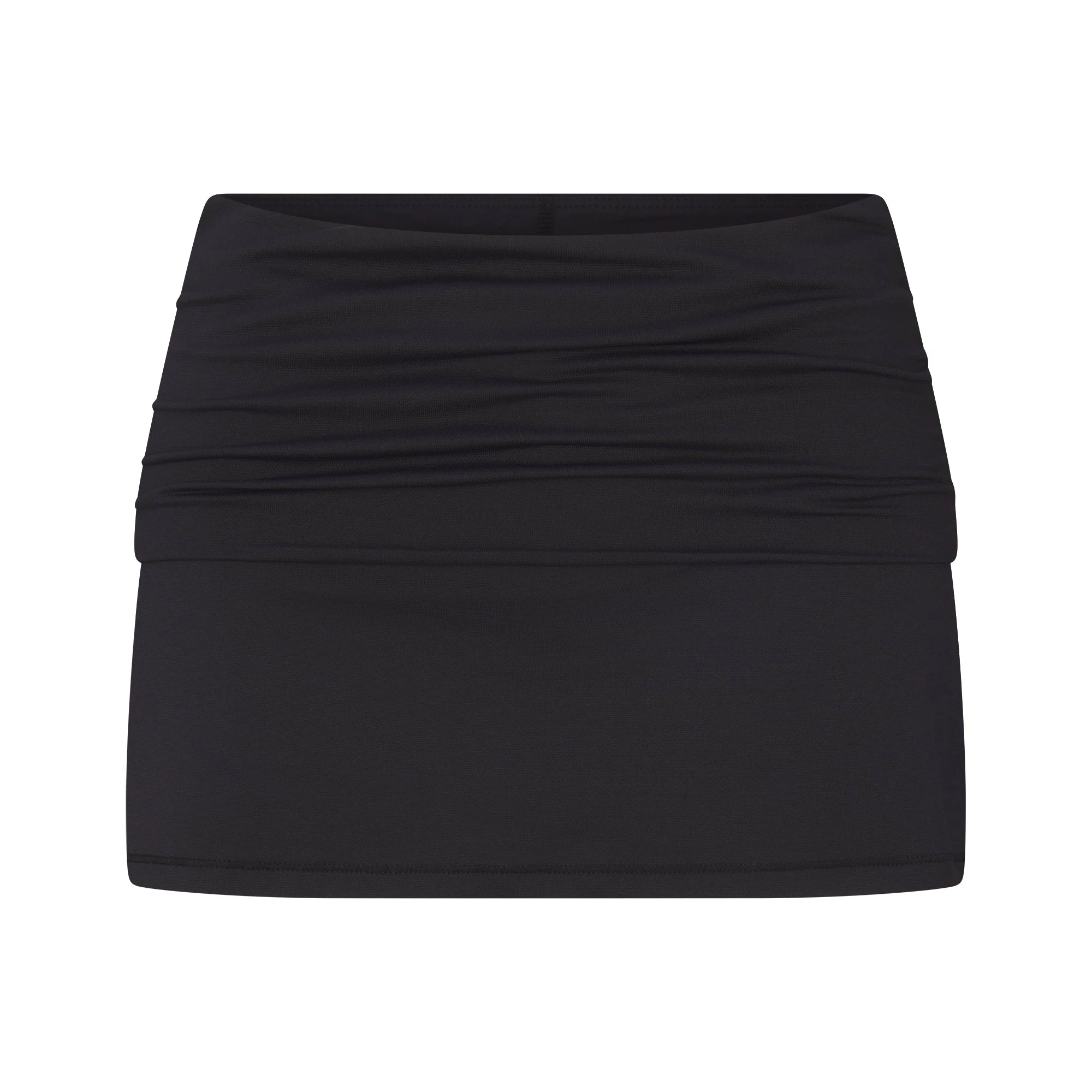 NikeSKIMS AIRY FOLDOVER SKORT | OBSIDIAN FLAT ON A WHITE BACKGROUND | FLT