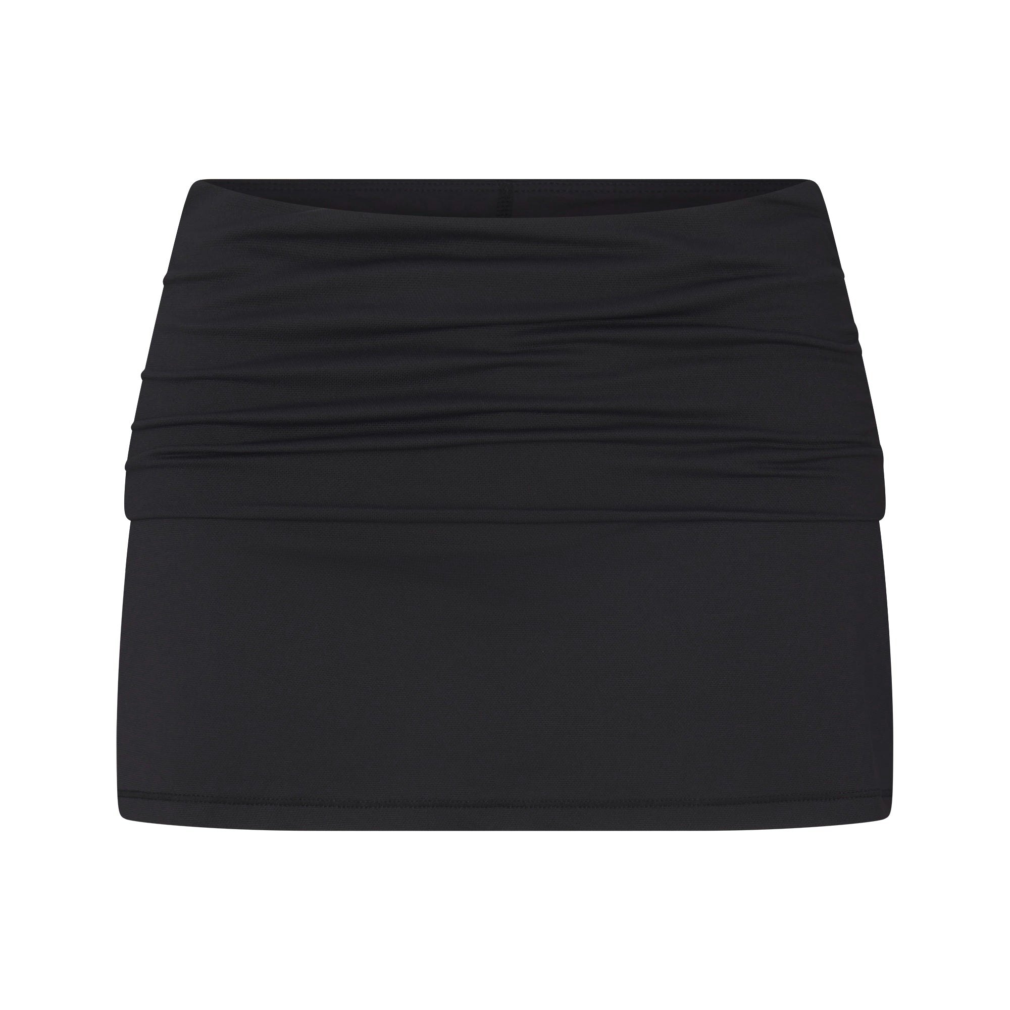 NikeSKIMS AIRY FOLDOVER SKORT | OBSIDIAN FLAT ON A WHITE BACKGROUND | FLT