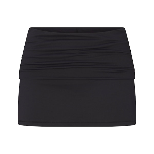 NikeSKIMS AIRY FOLDOVER SKORT | OBSIDIAN FLAT ON A WHITE BACKGROUND | FLT