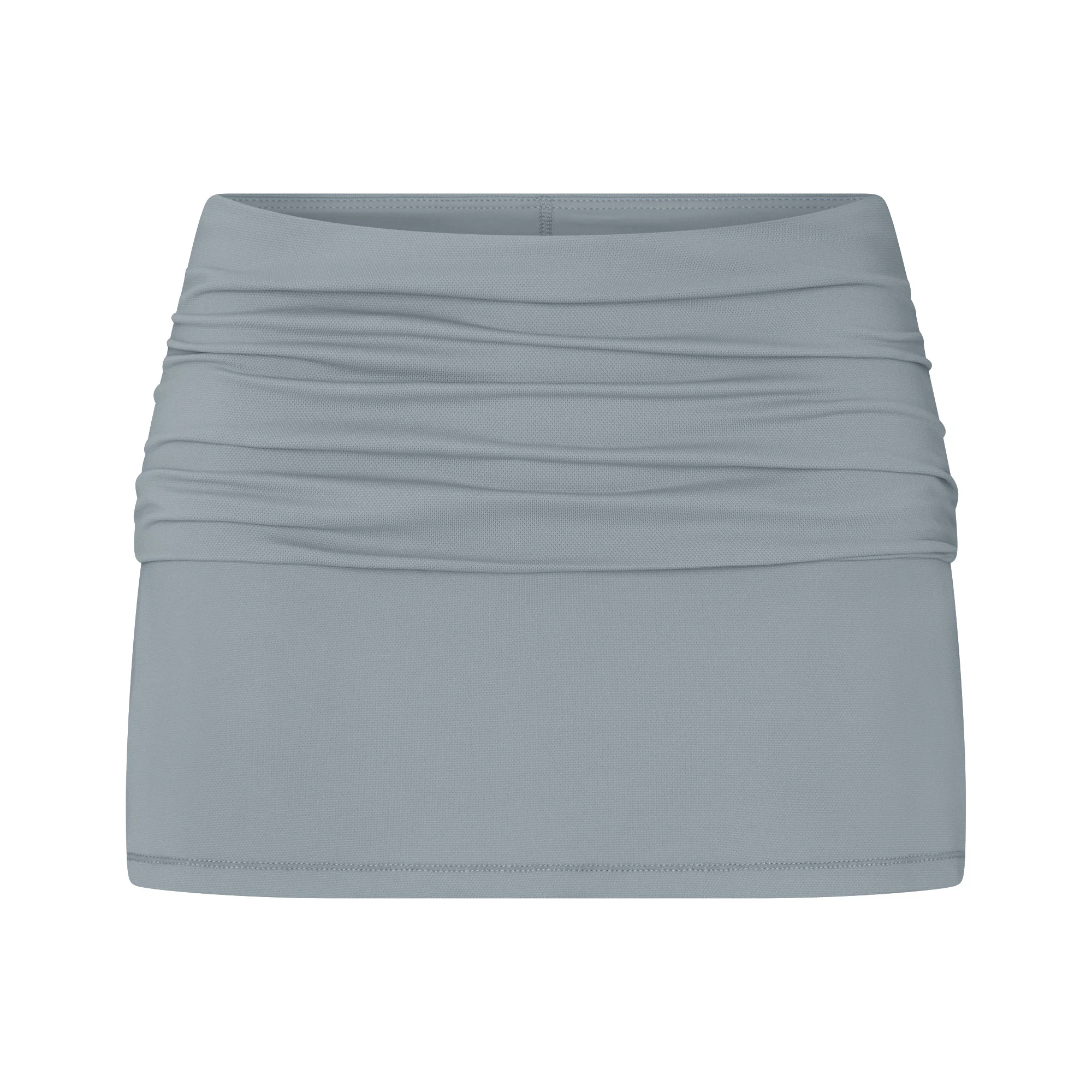 NikeSKIMS AIRY FOLDOVER SKORT | WASHED PACIFIC FLAT ON A WHITE BACKGROUND | FLT