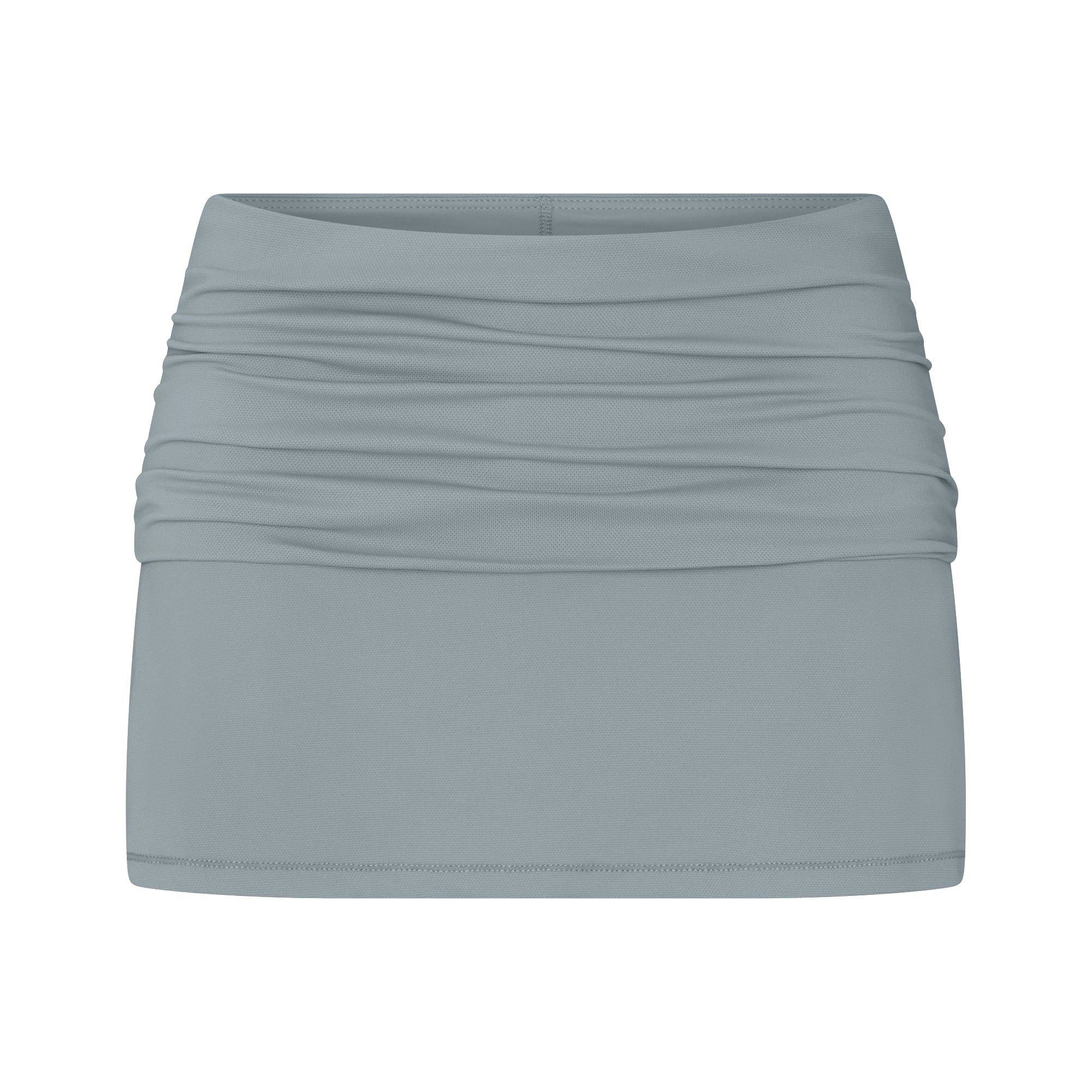 NikeSKIMS AIRY FOLDOVER SKORT | WASHED PACIFIC FLAT ON A WHITE BACKGROUND | FLT