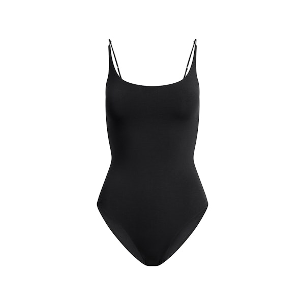 MODAL BRIEF BODYSUIT | OBSIDIAN FLAT ON A WHITE BACKGROUND | FLT