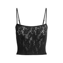 KNIT LACE CROPPED CAMI