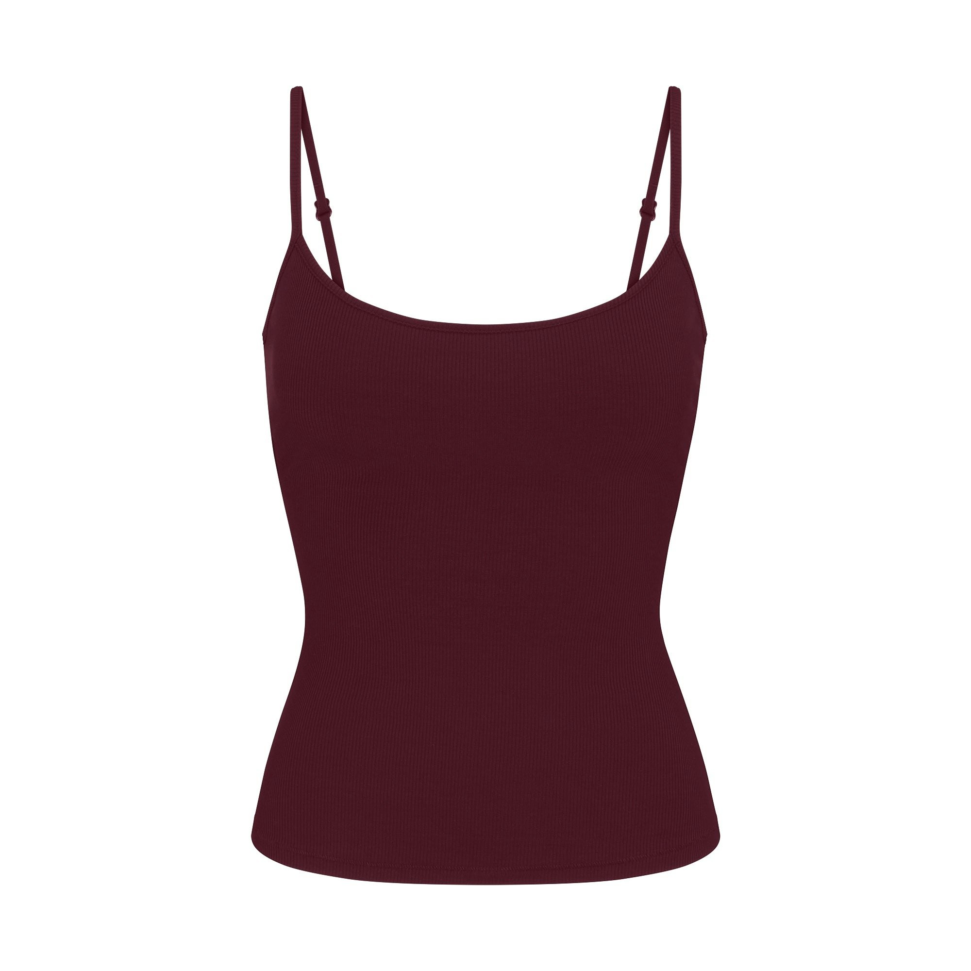 SOFT LOUNGE CAMI BORDEAUX FLAT ON A WHITE BACKGROUND | FLT | FLT