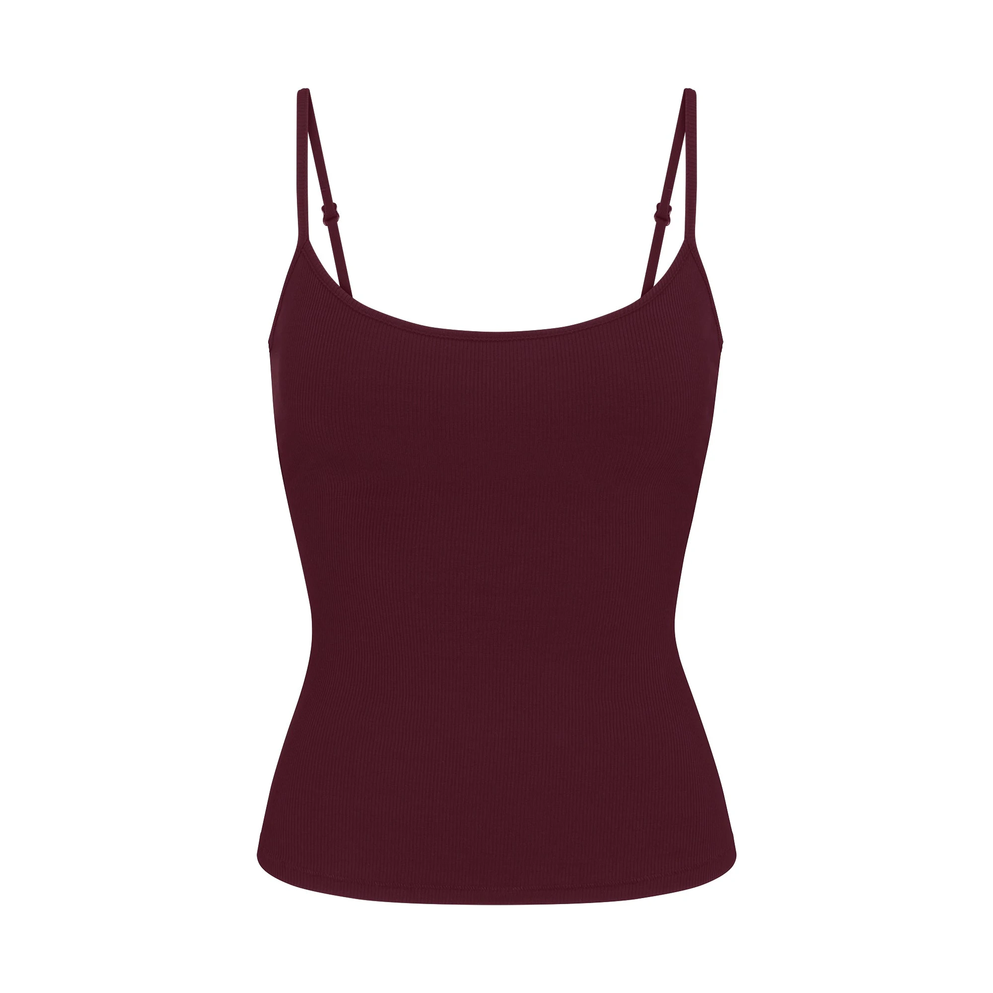 SOFT LOUNGE CAMI BORDEAUX FLAT ON A WHITE BACKGROUND | FLT | FLT