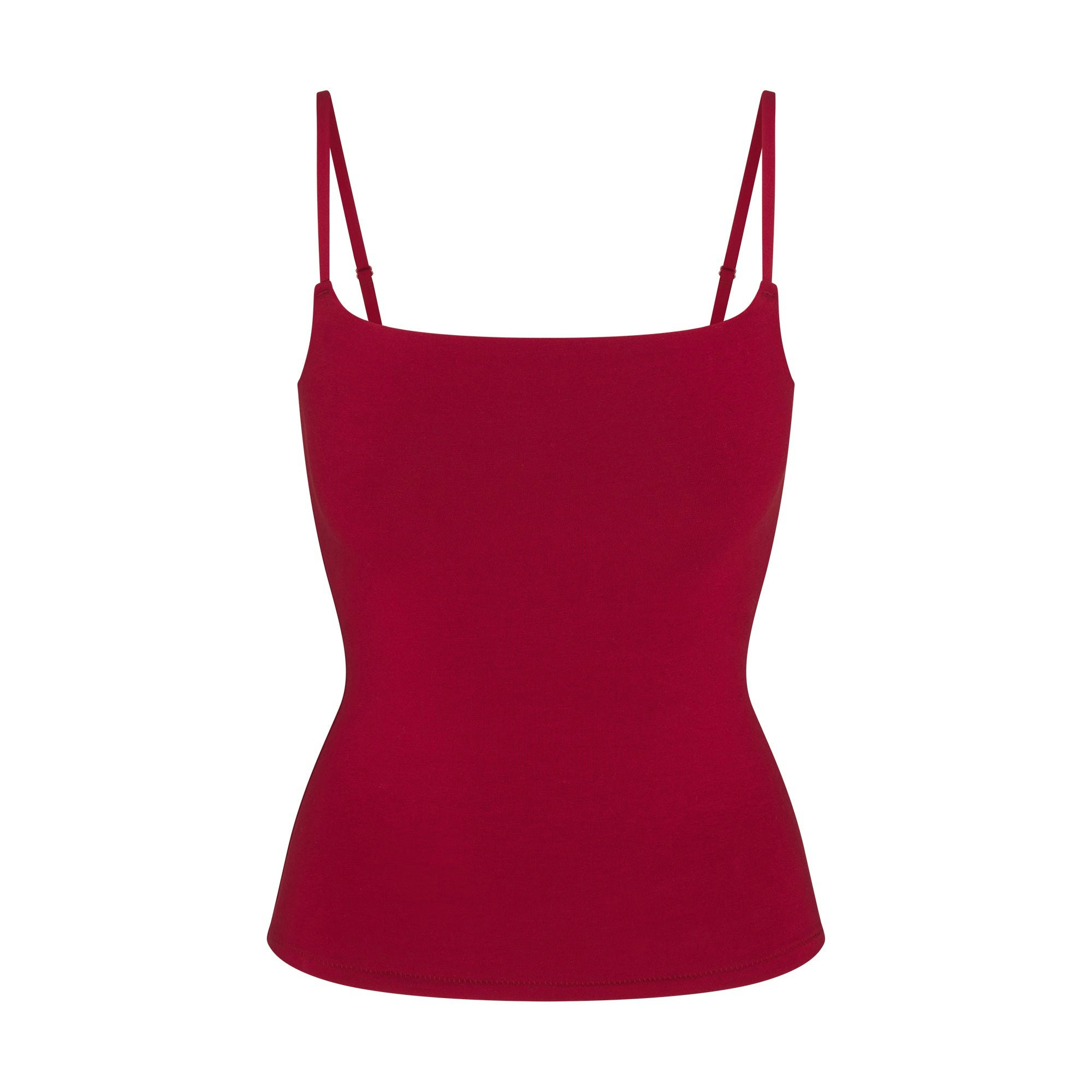 COTTON JERSEY CAMI | BRICK FLAT ON A WHITE BACKGROUND