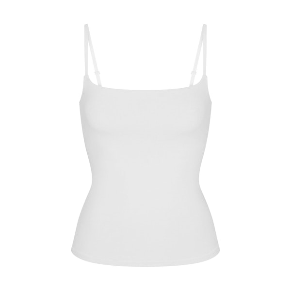 COTTON JERSEY CAMI MARBLE FLAT ON A WHITE BACKGROUND | FLT | FLT