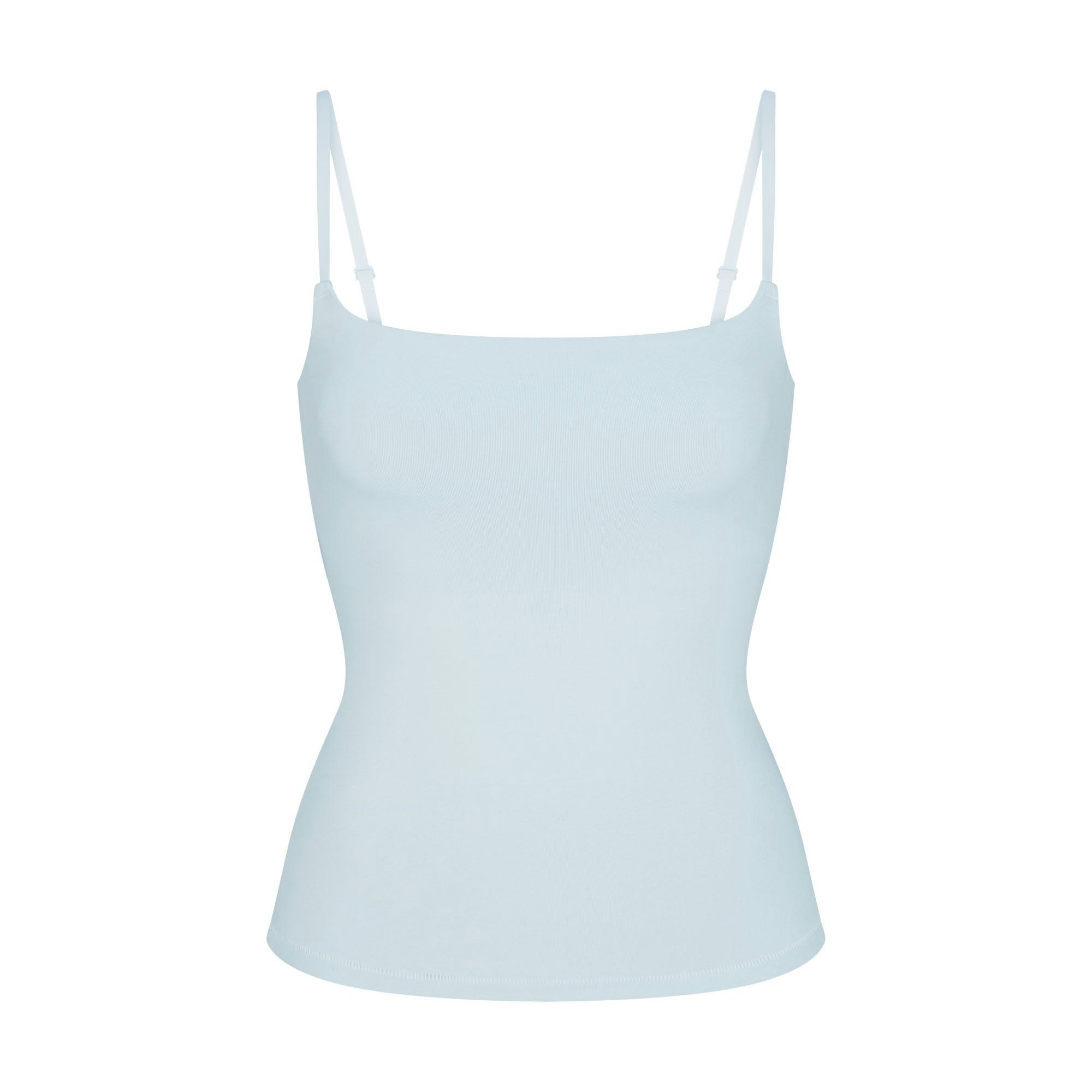 COTTON JERSEY CAMI | OPAL FLAT ON A WHITE BACKGROUND | FLT