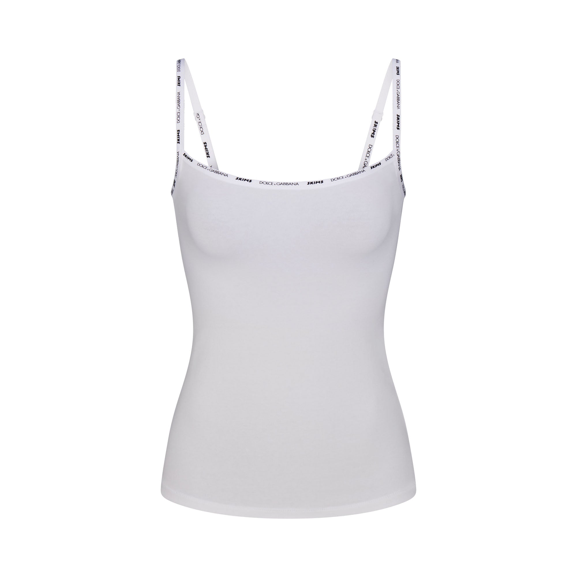 DOLCE&GABBANA X SKIMS COTTON JERSEY SCOOP NECK CAMI | SNOW | XXS