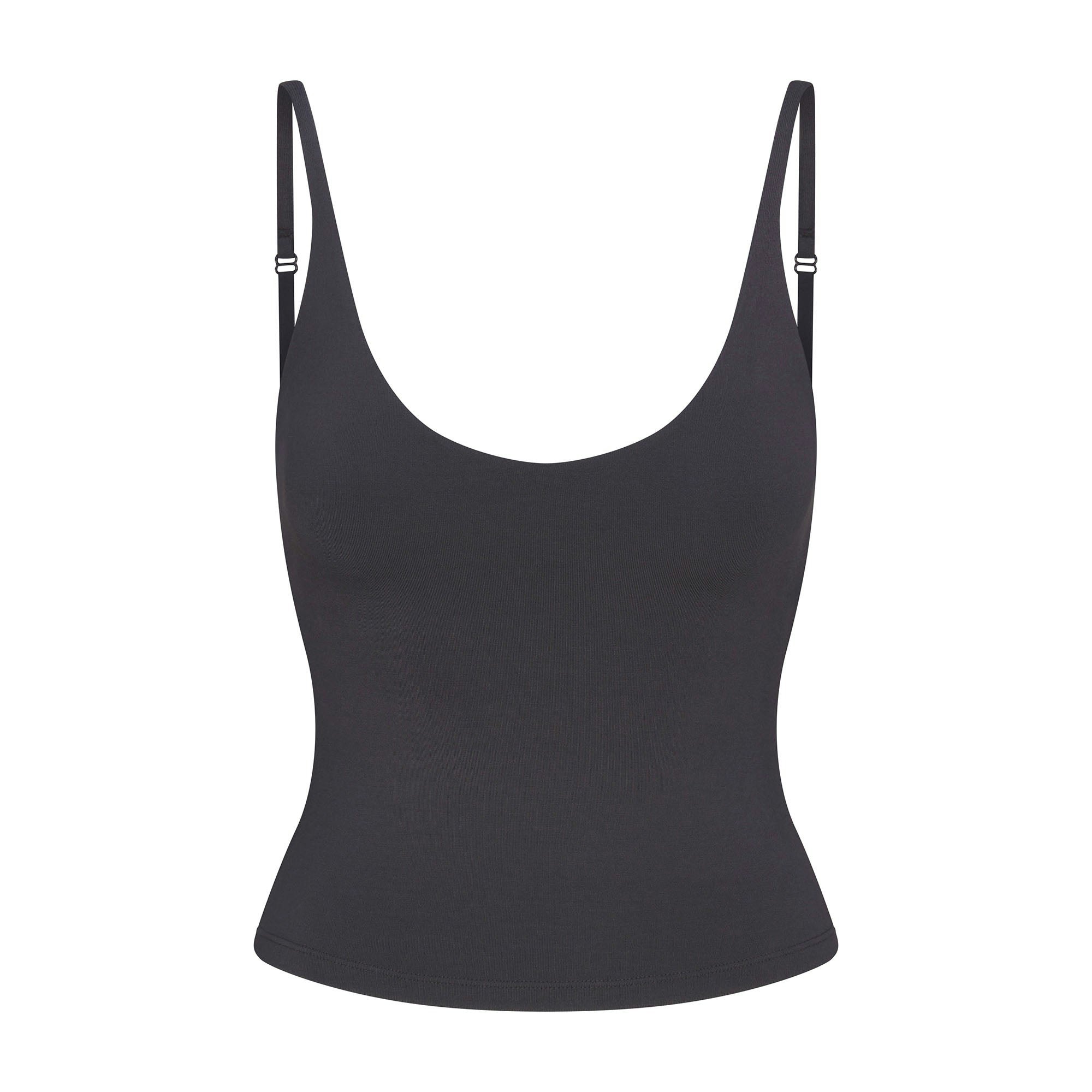 SMOOTH LOUNGE CAMI | GRAPHITE FLAT ON A WHITE BACKGROUND | FLT | FLT