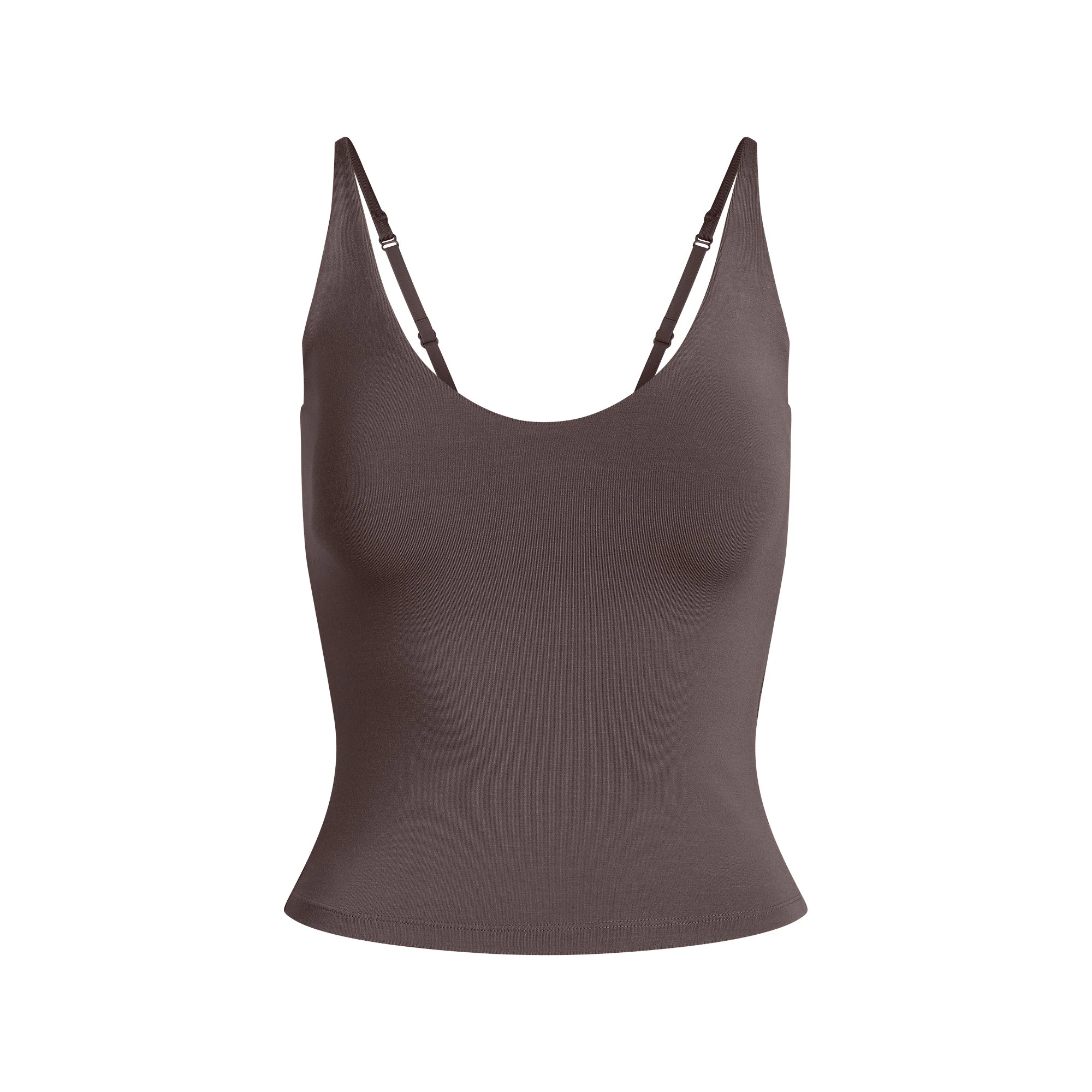 SMOOTH LAYERS SCOOP NECK CAMI | RAISIN FLAT ON A WHITE BACKGROUND | FLT