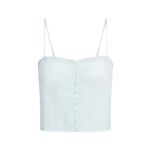 COTTON VOILE CROPPED CAMI | FROST FLAT ON A WHITE BACKGROUND | FLT